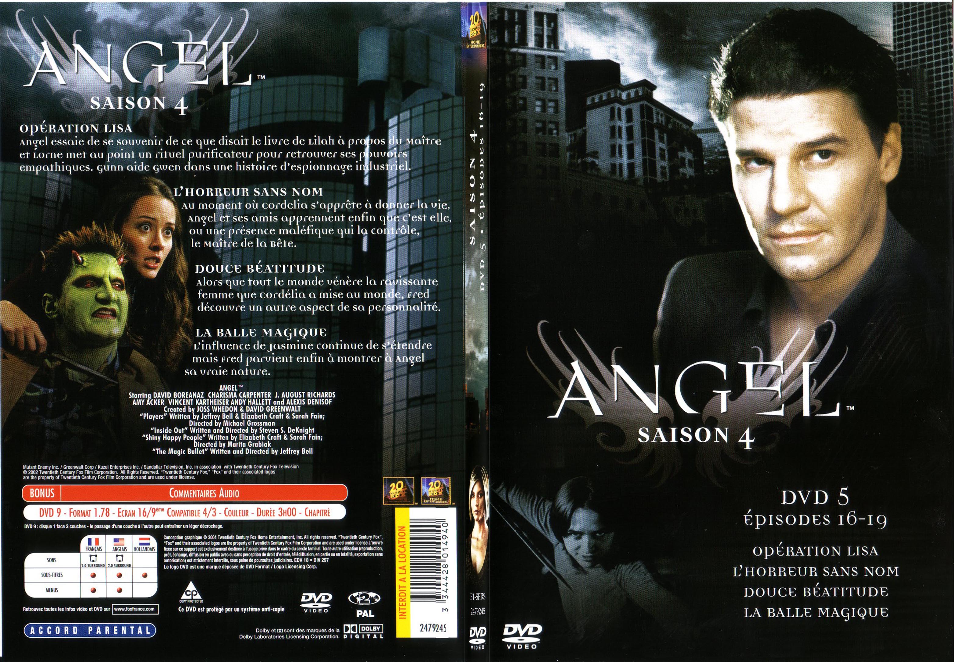 Jaquette DVD Angel Saison 4 Vol 5 - SLIM