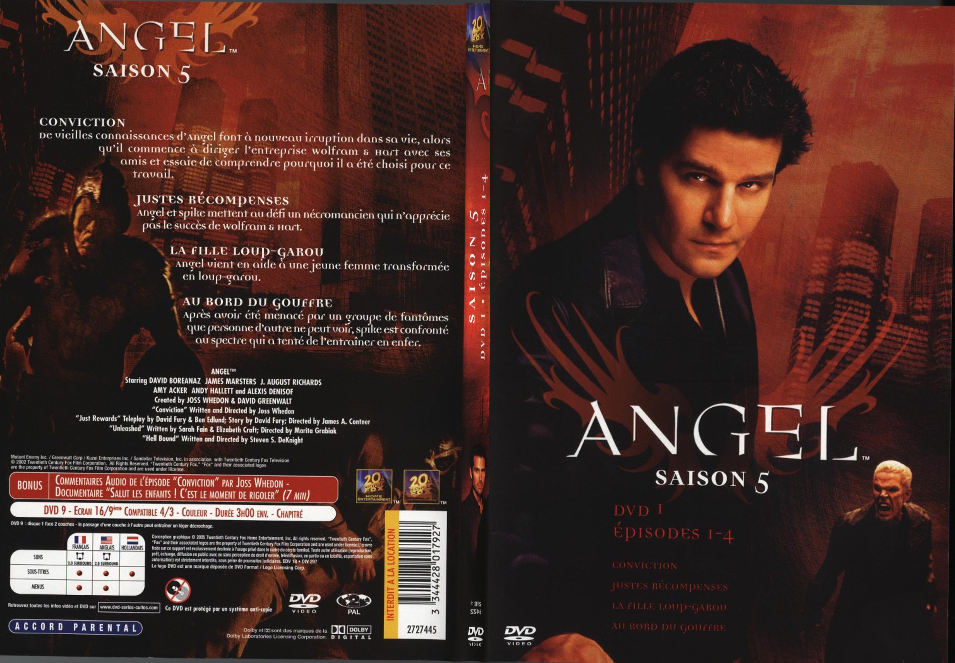 Jaquette DVD Angel Saison 5 vol 1 - SLIM