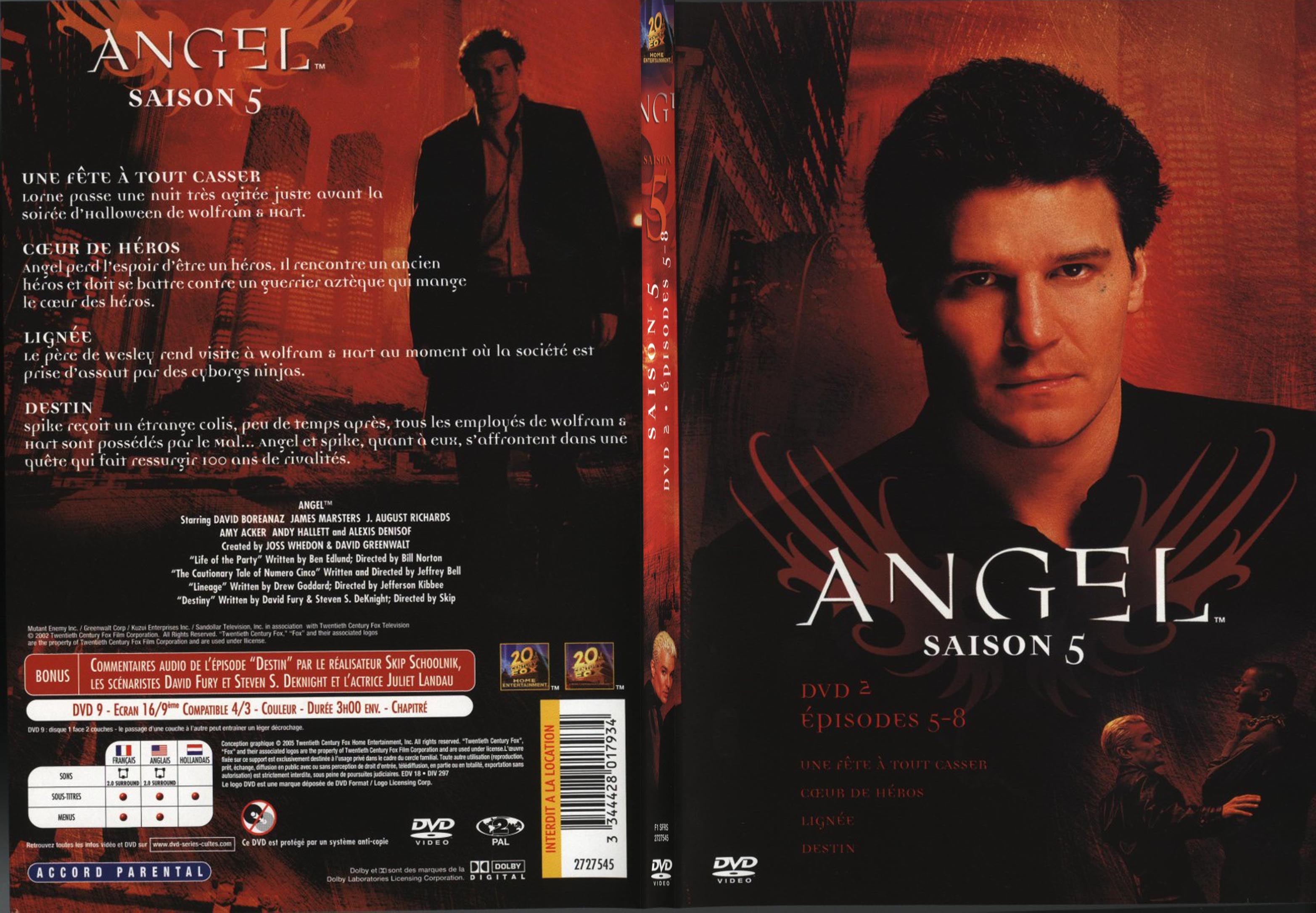 Jaquette DVD Angel Saison 5 vol 2 - SLIM