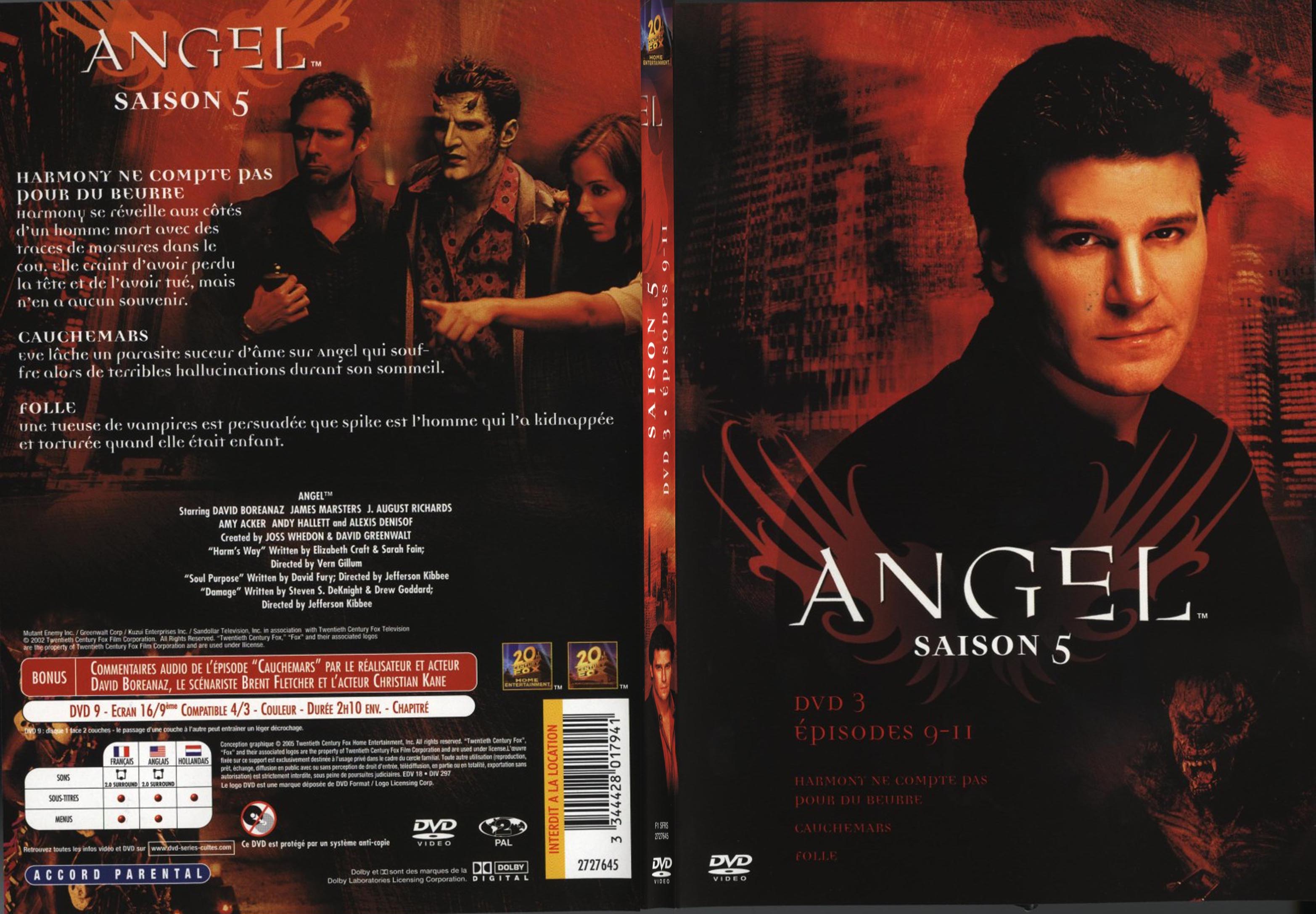Jaquette DVD Angel Saison 5 vol 3 - SLIM