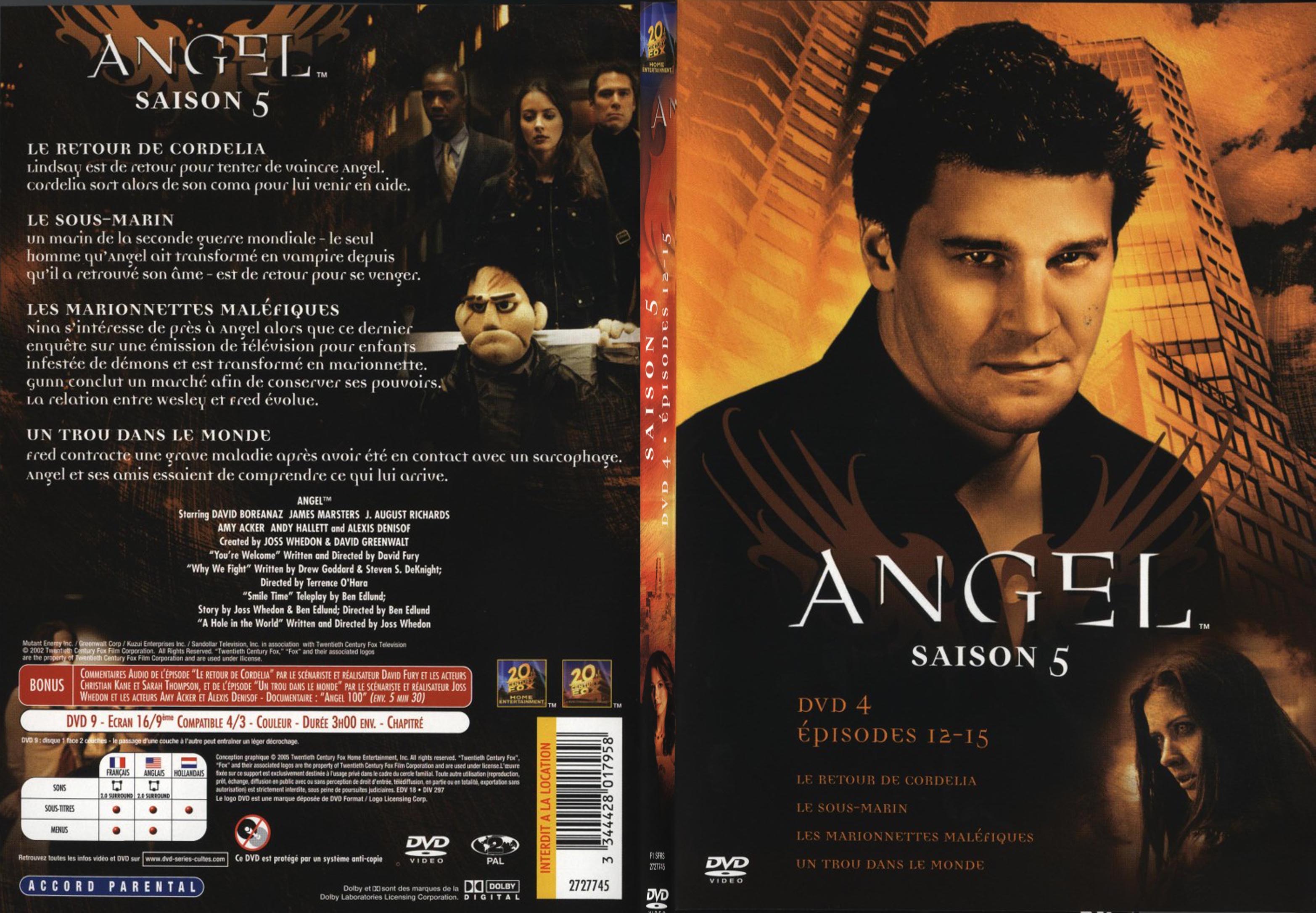 Jaquette DVD Angel Saison 5 vol 4 - SLIM