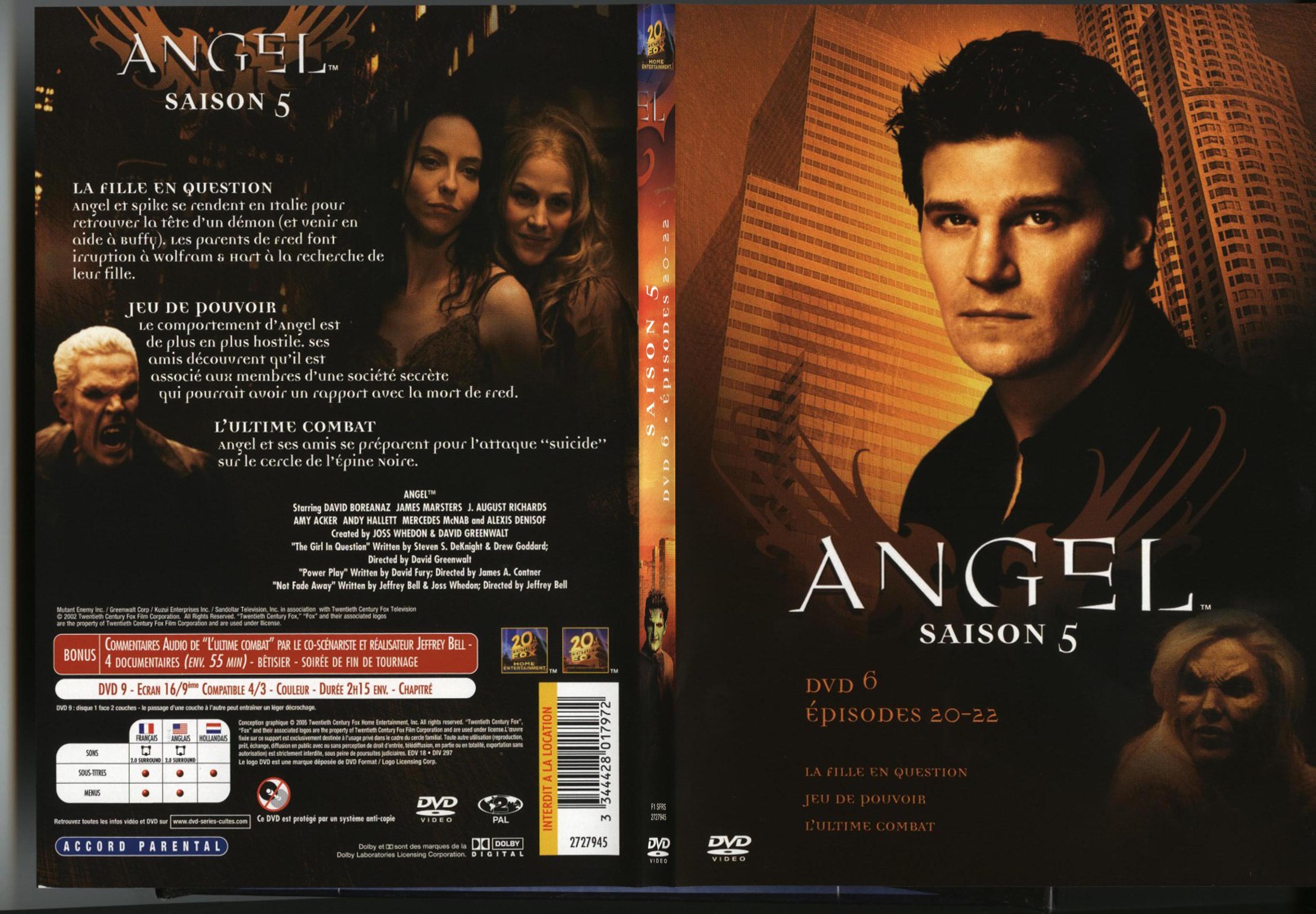 Jaquette DVD Angel Saison 5 vol 6 - SLIM