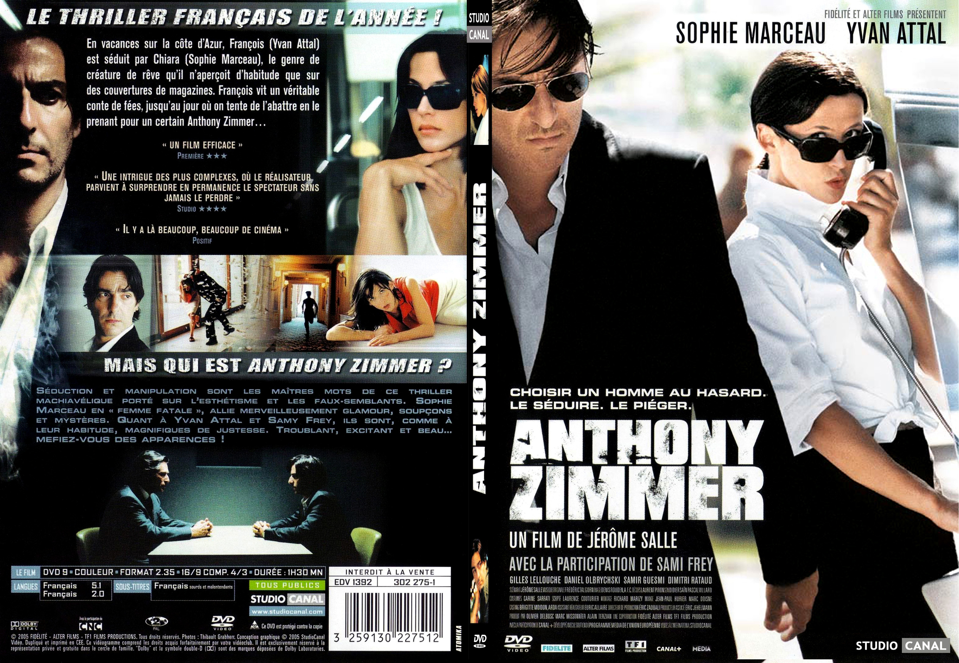 Jaquette DVD Anthony Zimmer - SLIM