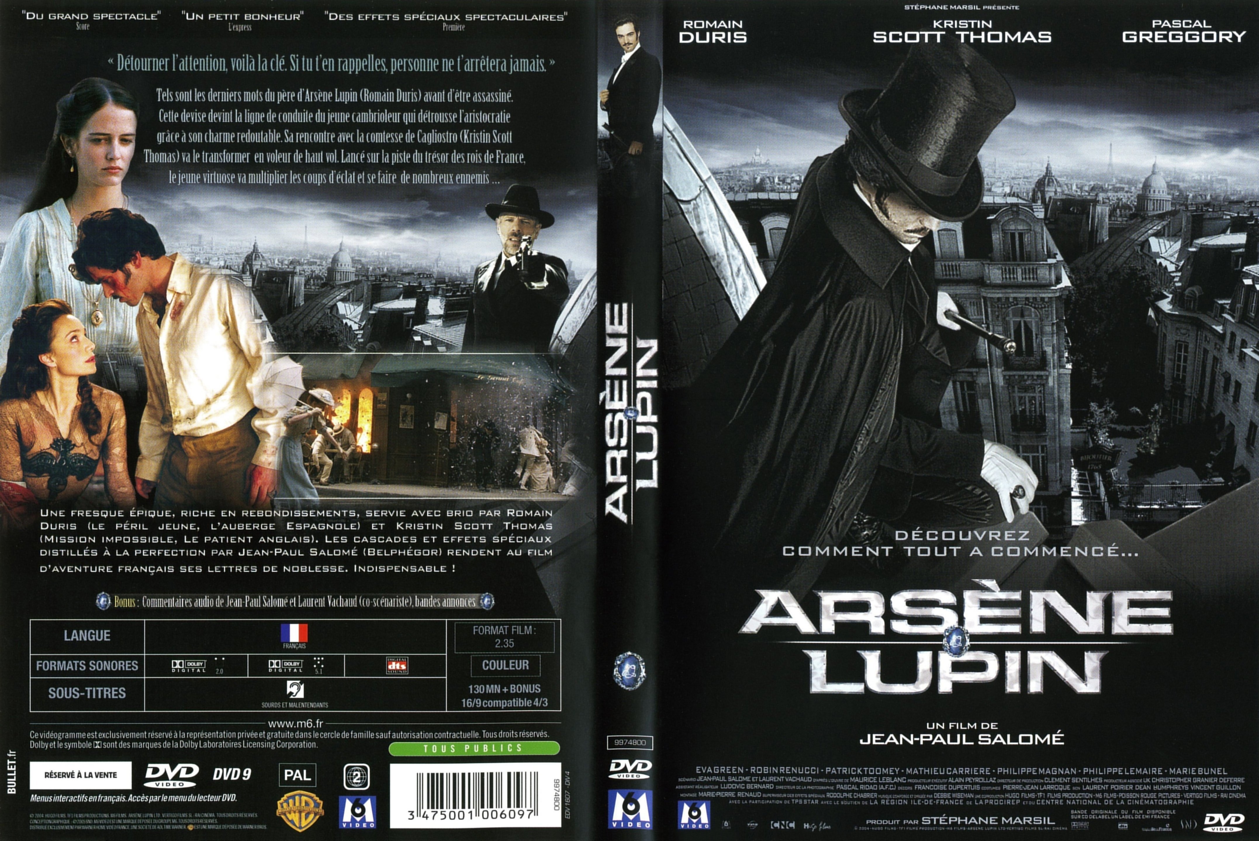 Jaquette DVD Arsene Lupin