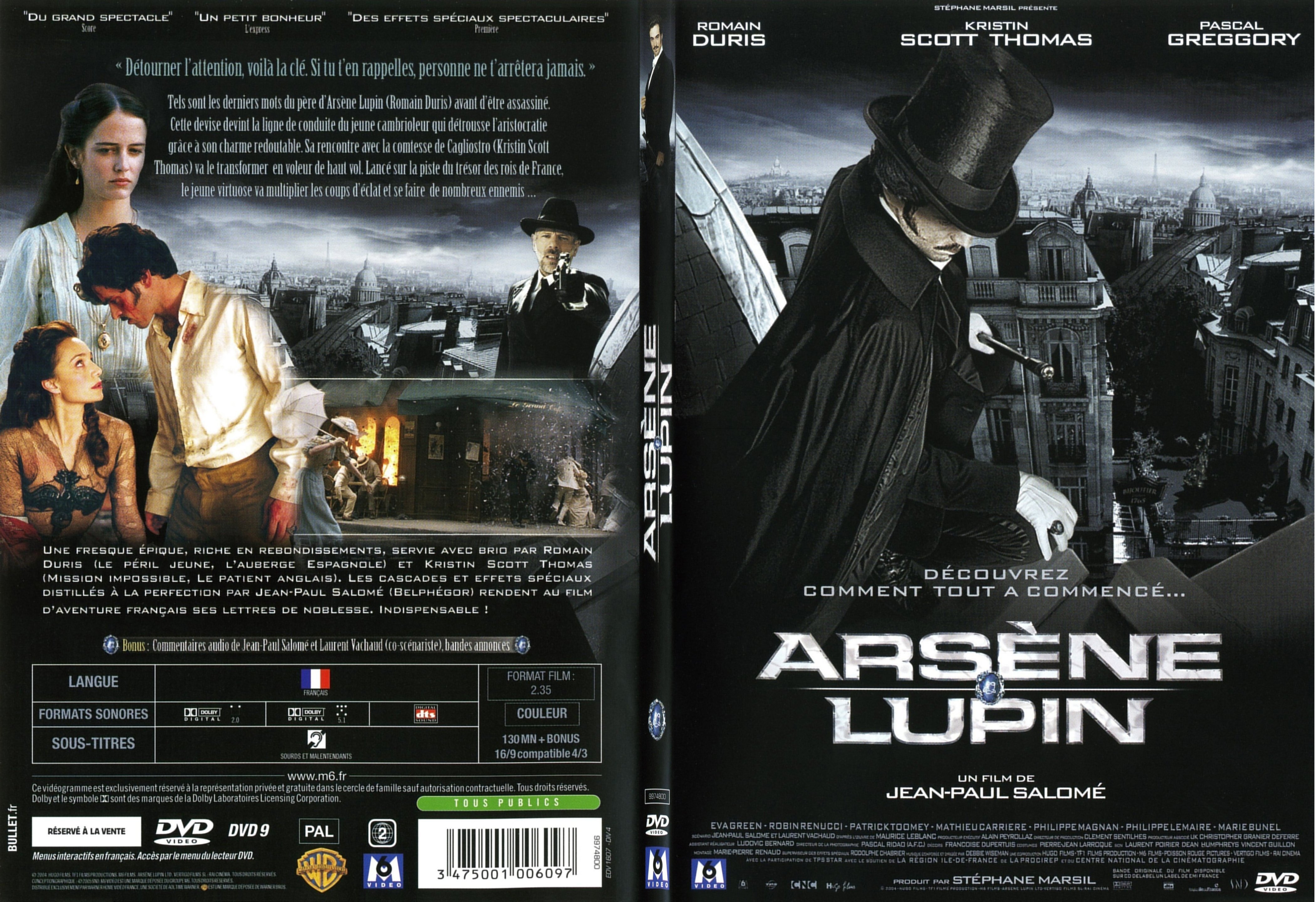 Jaquette DVD Arsne Lupin - SLIM