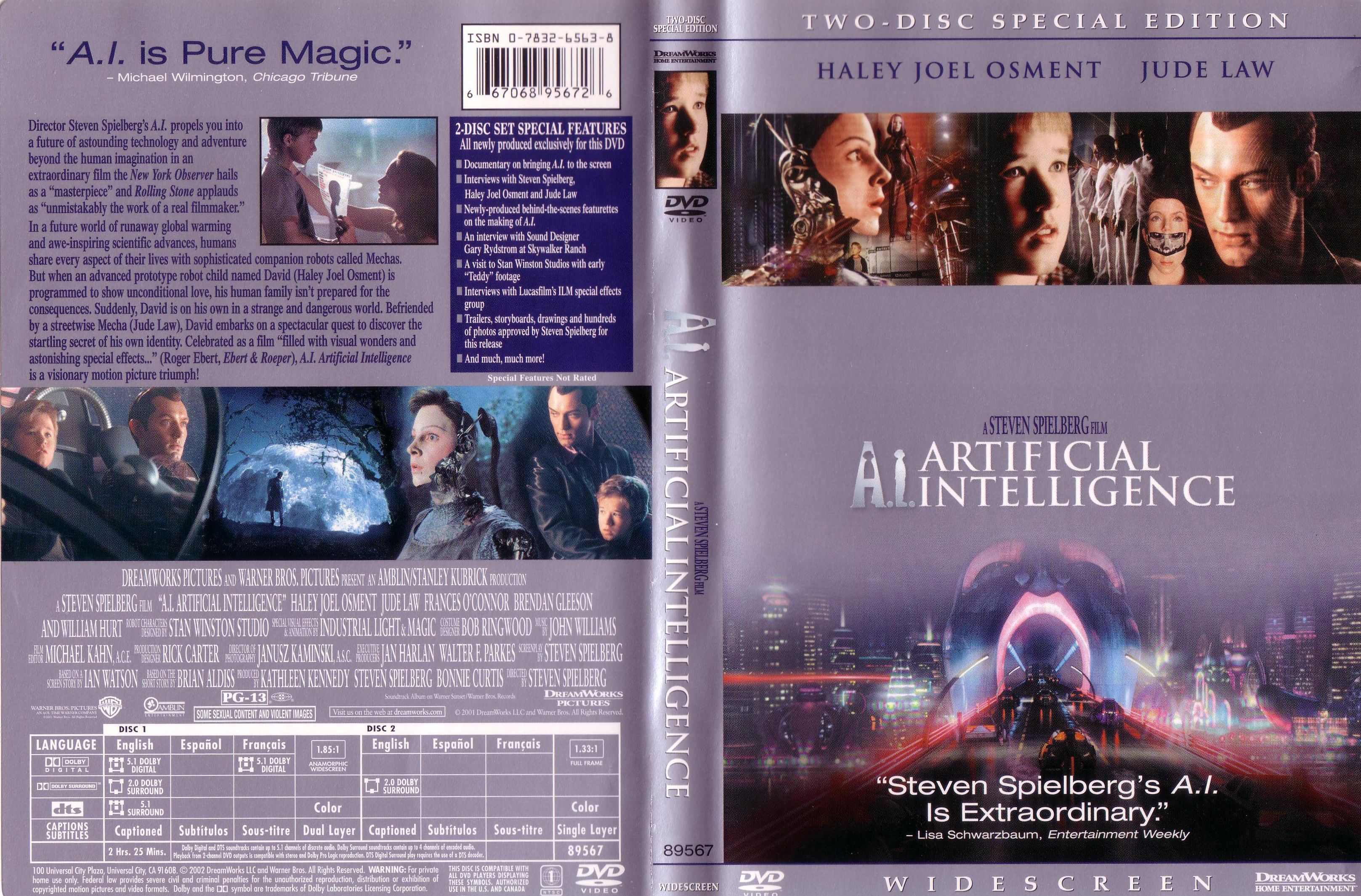 Jaquette DVD Artificial intelligence