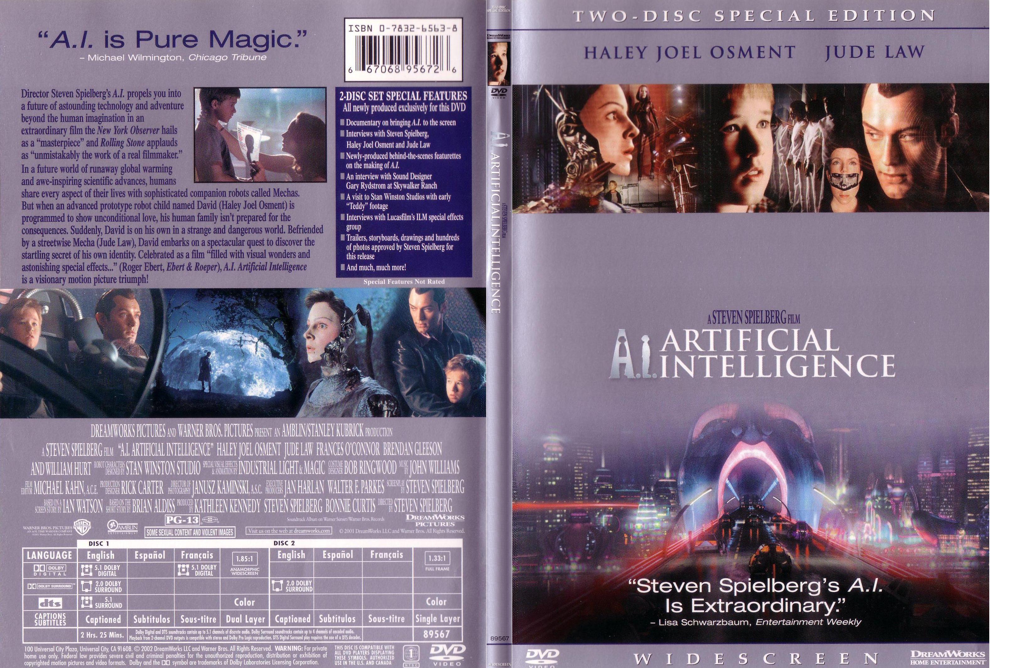 Jaquette DVD Artificial intelligence - SLIM