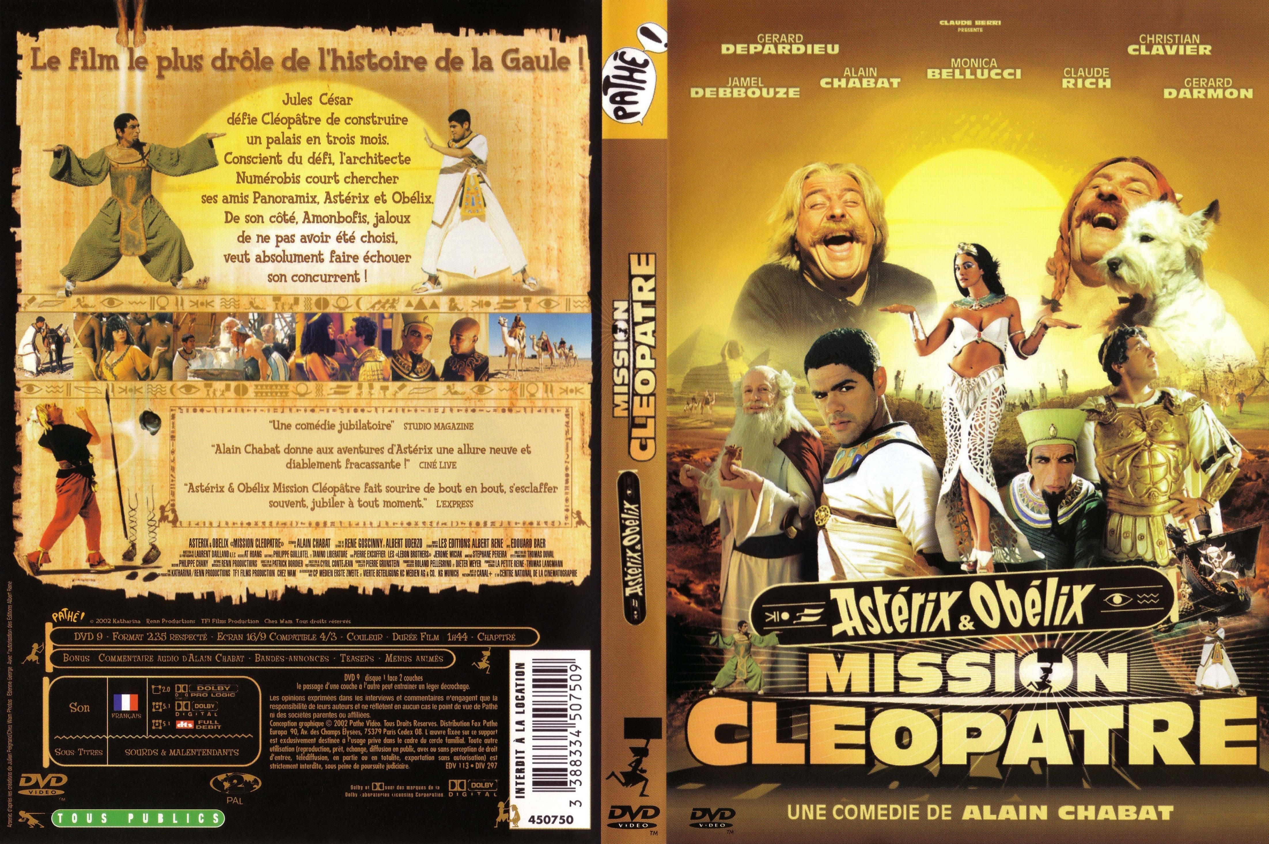 Jaquette DVD Asterix et Obelix mission Clopatre