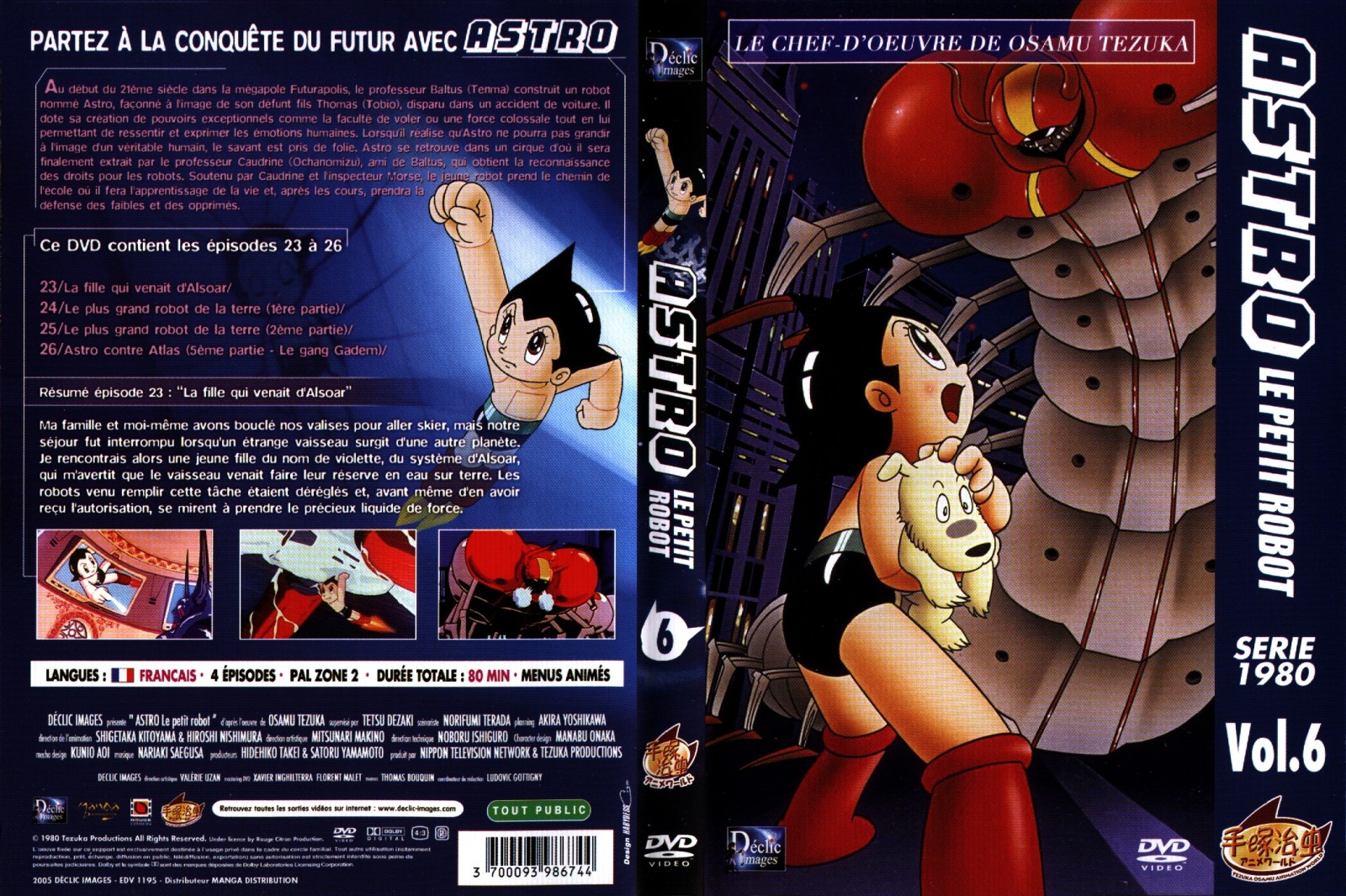 Jaquette DVD Astro le petit robot 1980 vol 06