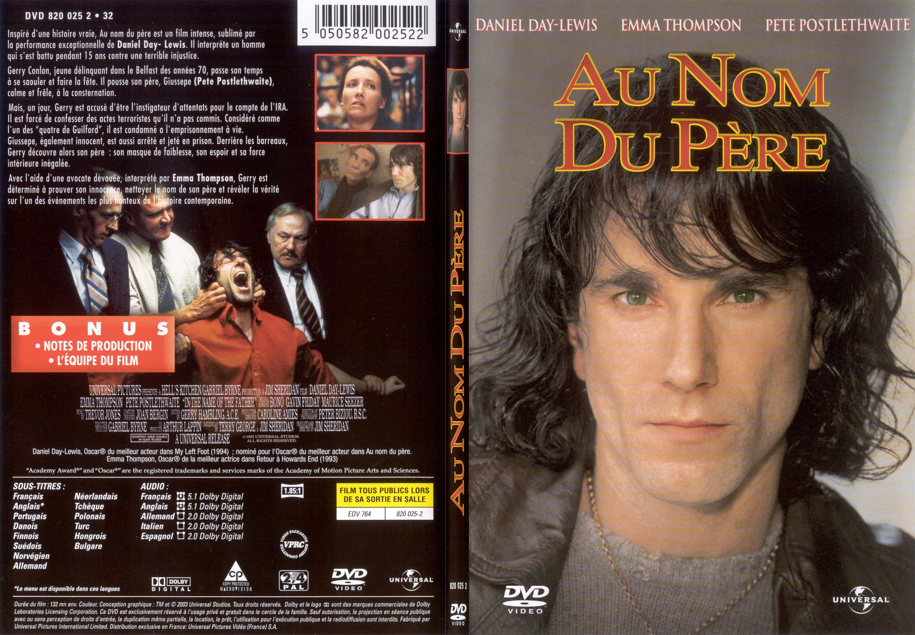 Jaquette DVD Au nom du pre - SLIM