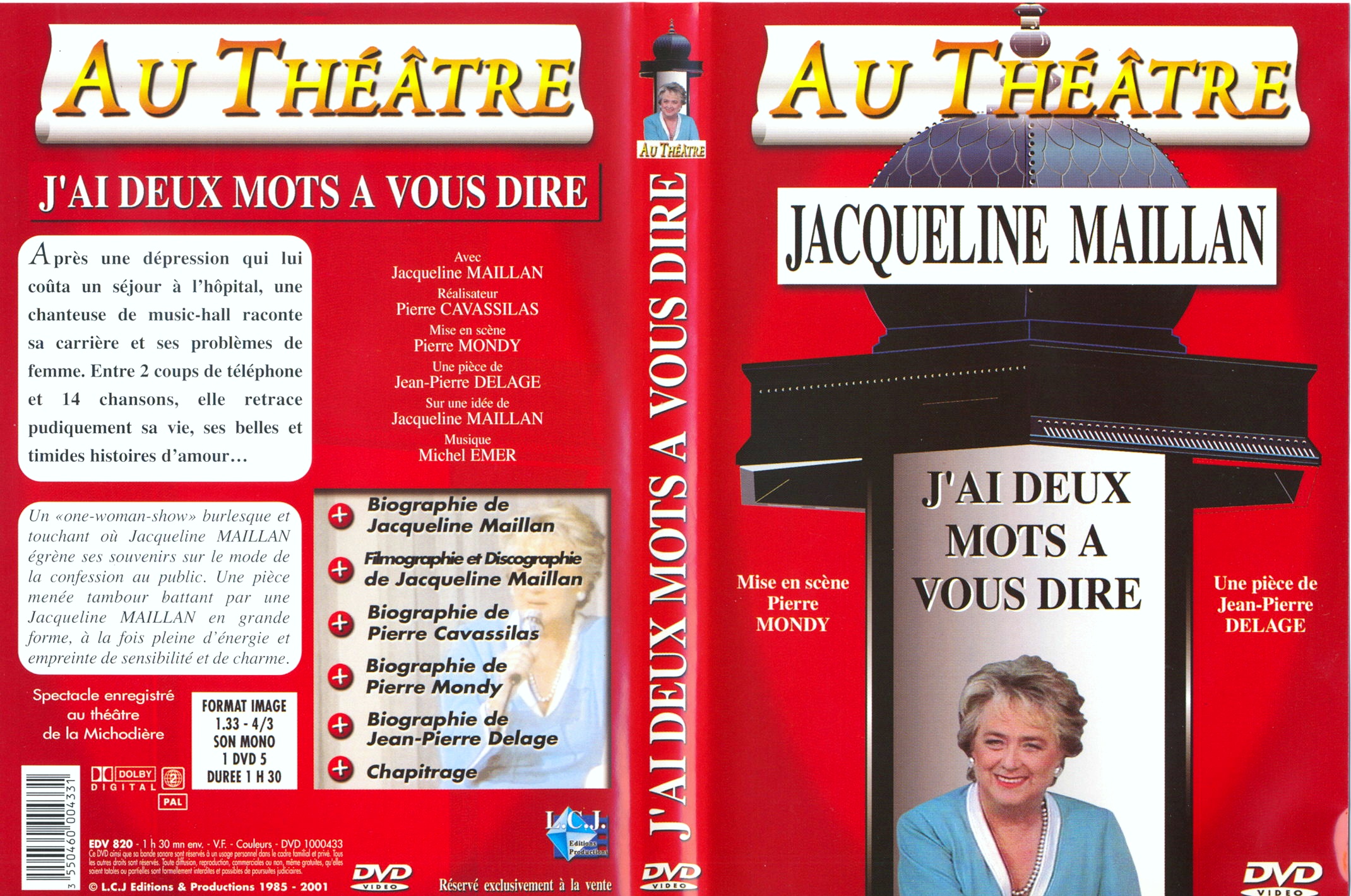 Jaquette DVD Au theatre - J