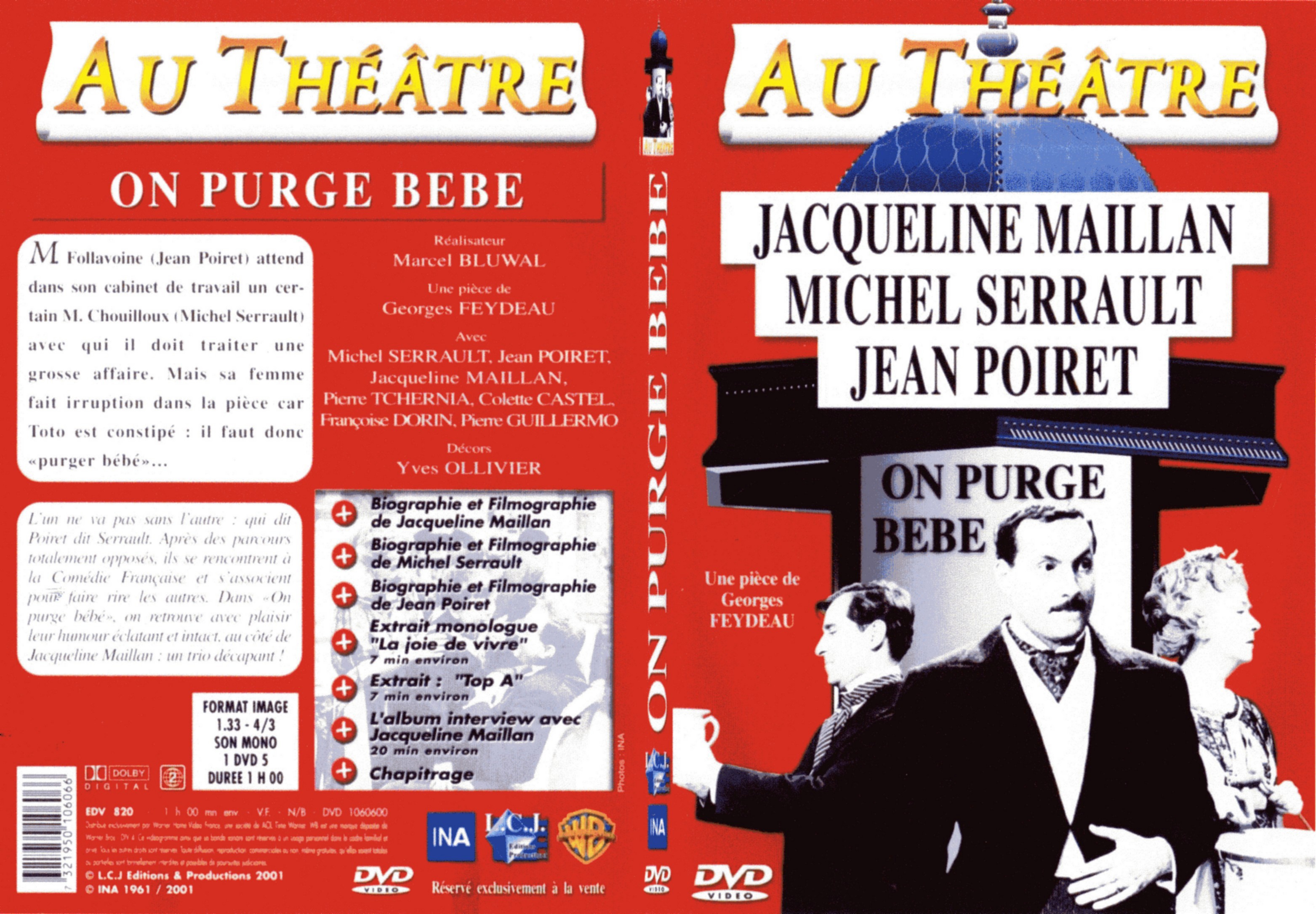 Jaquette DVD Au theatre - On purge Bebe - SLIM