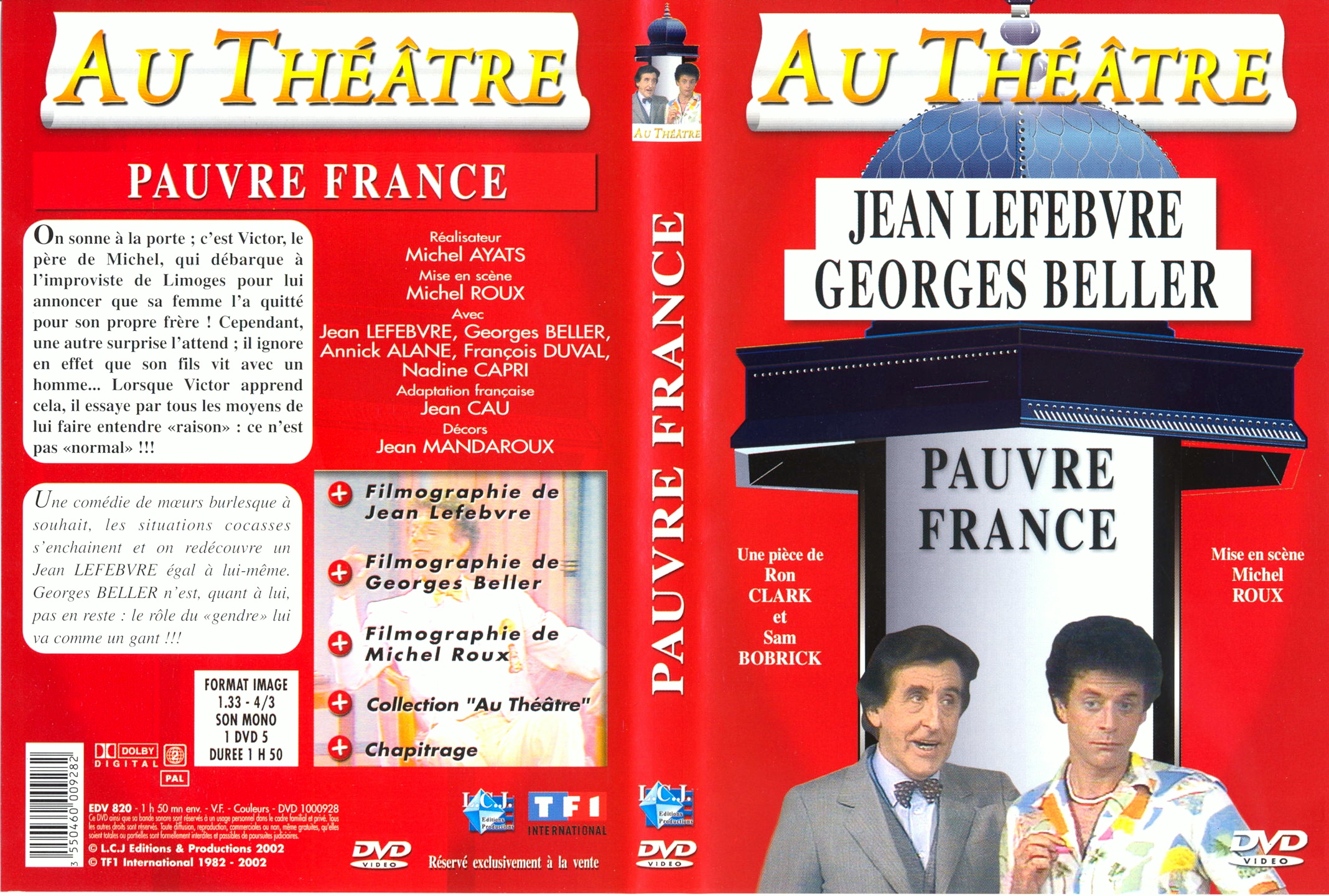 Jaquette DVD Au theatre - Pauvre France