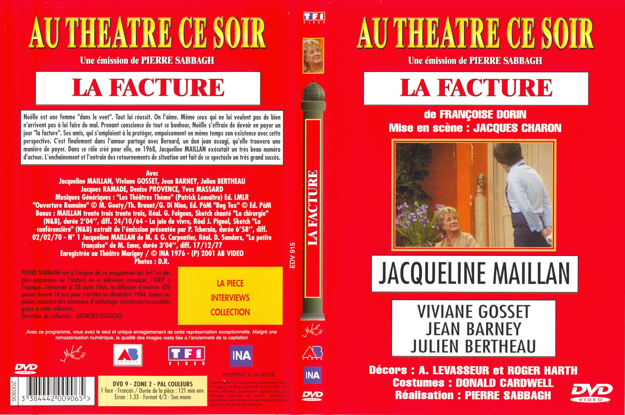 Jaquette DVD Au thatre ce soir - La facture