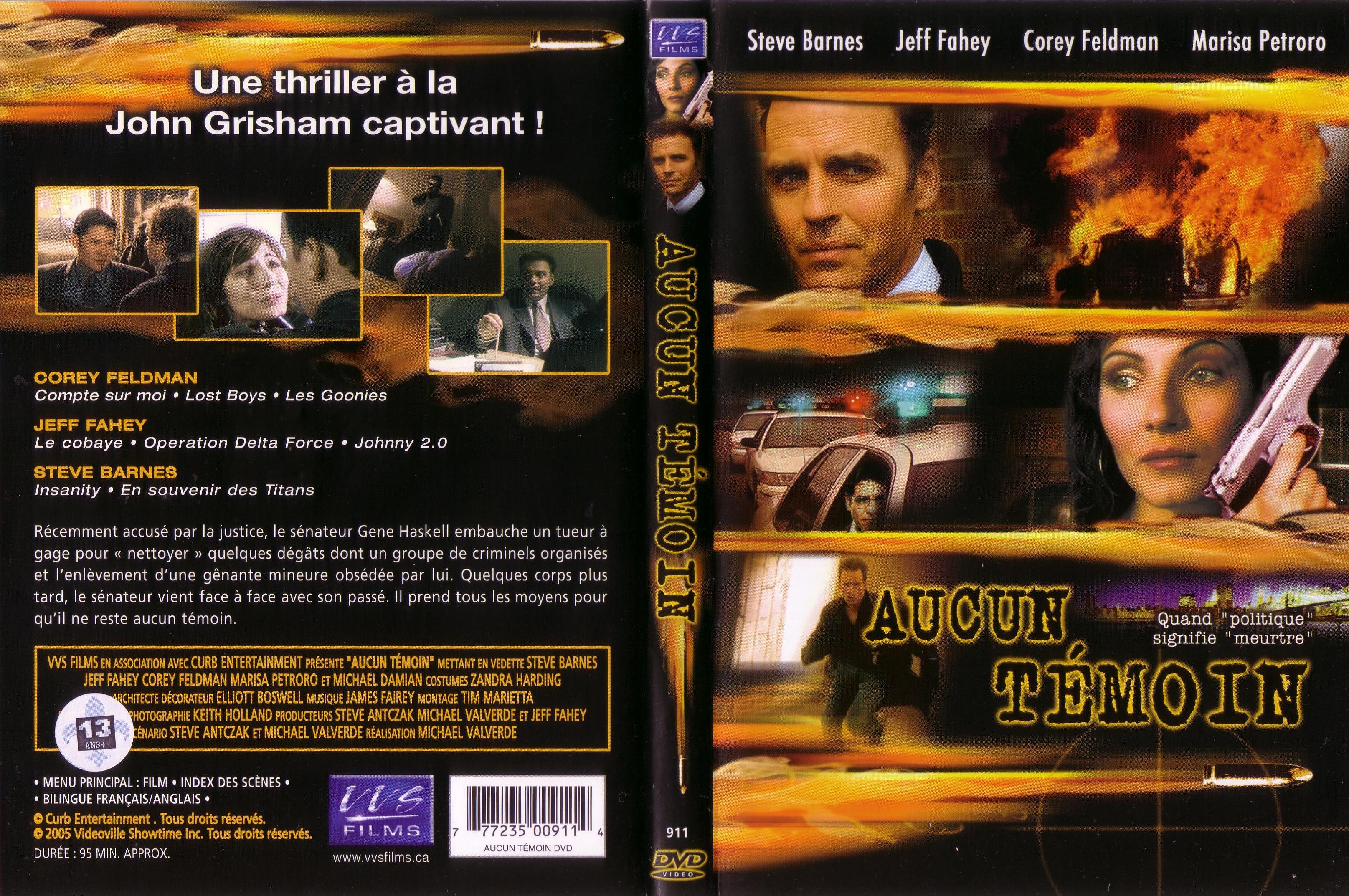 Jaquette DVD Aucun temoin