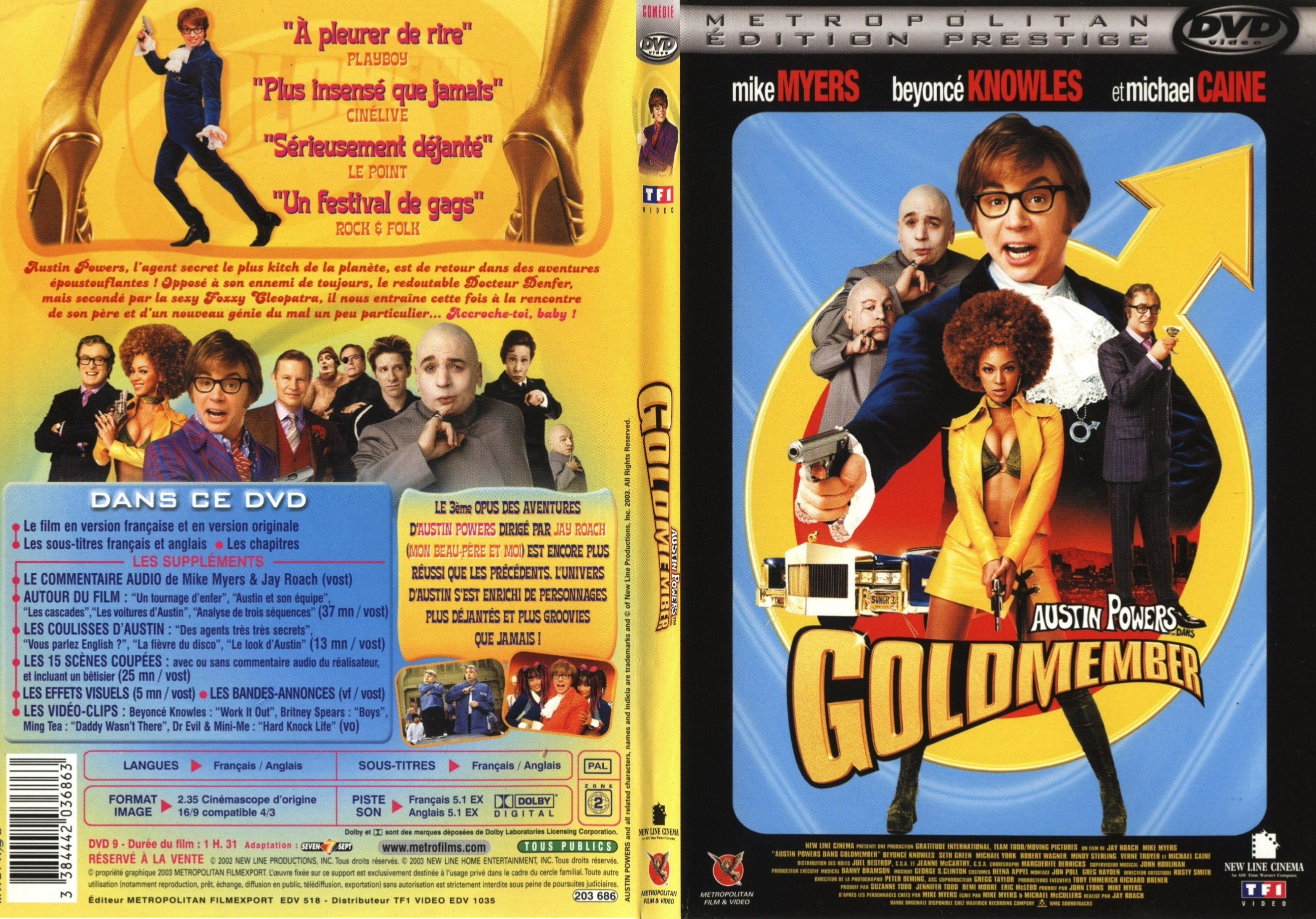 Jaquette DVD Austin Powers Goldmember - SLIM