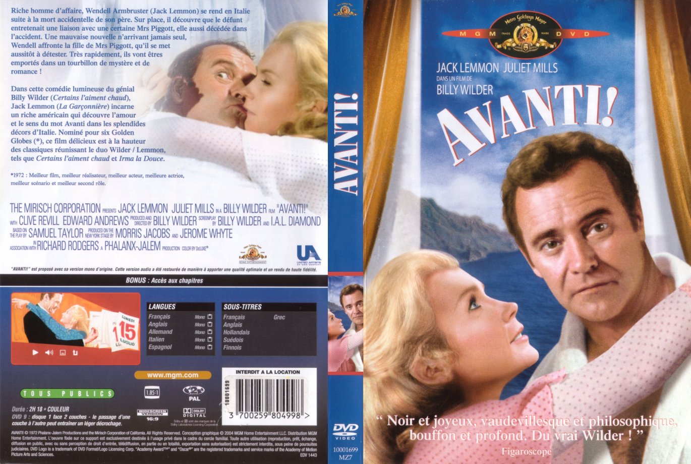 Jaquette DVD Avanti