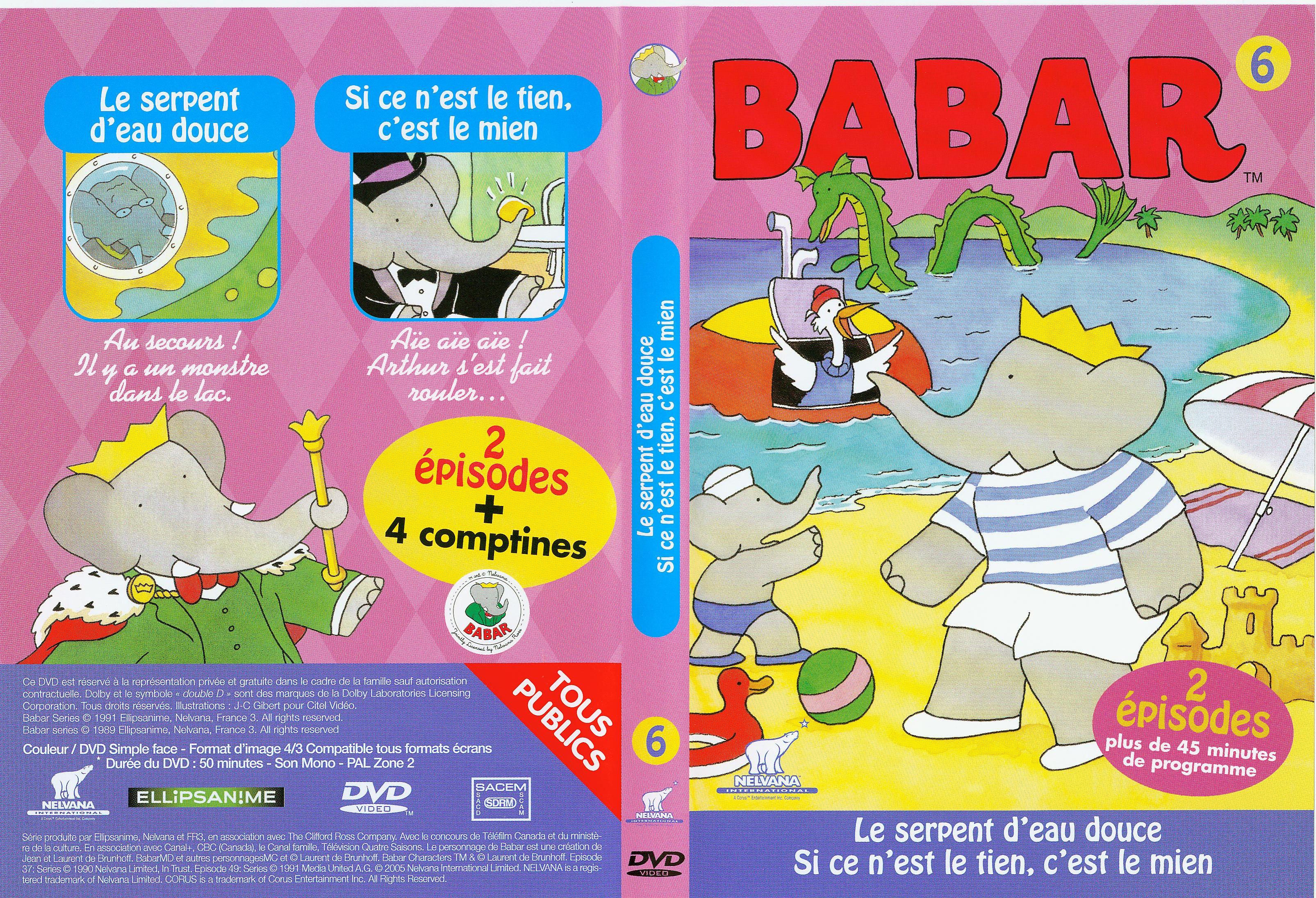 Jaquette DVD Babar vol 6