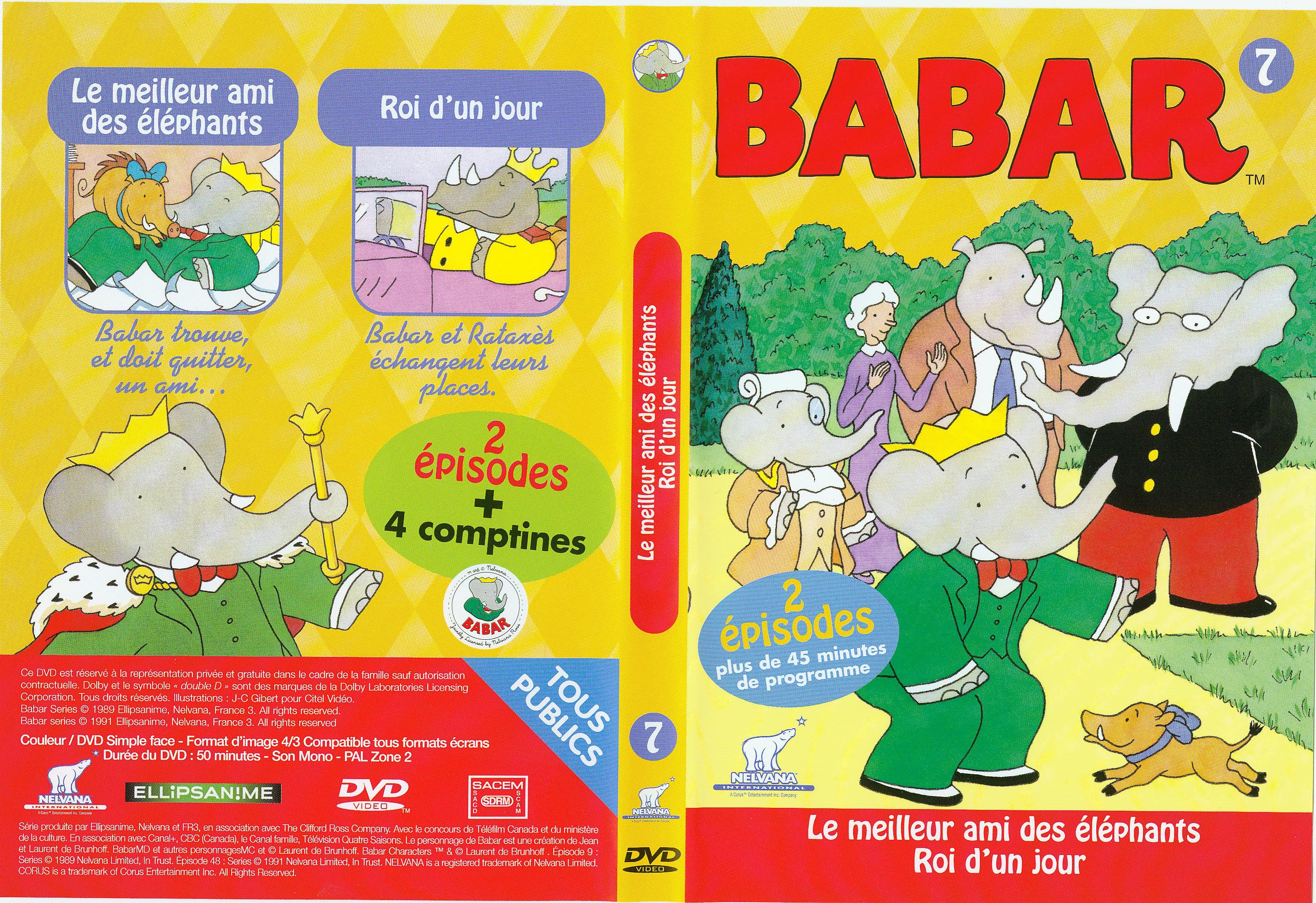 Jaquette DVD Babar vol 7