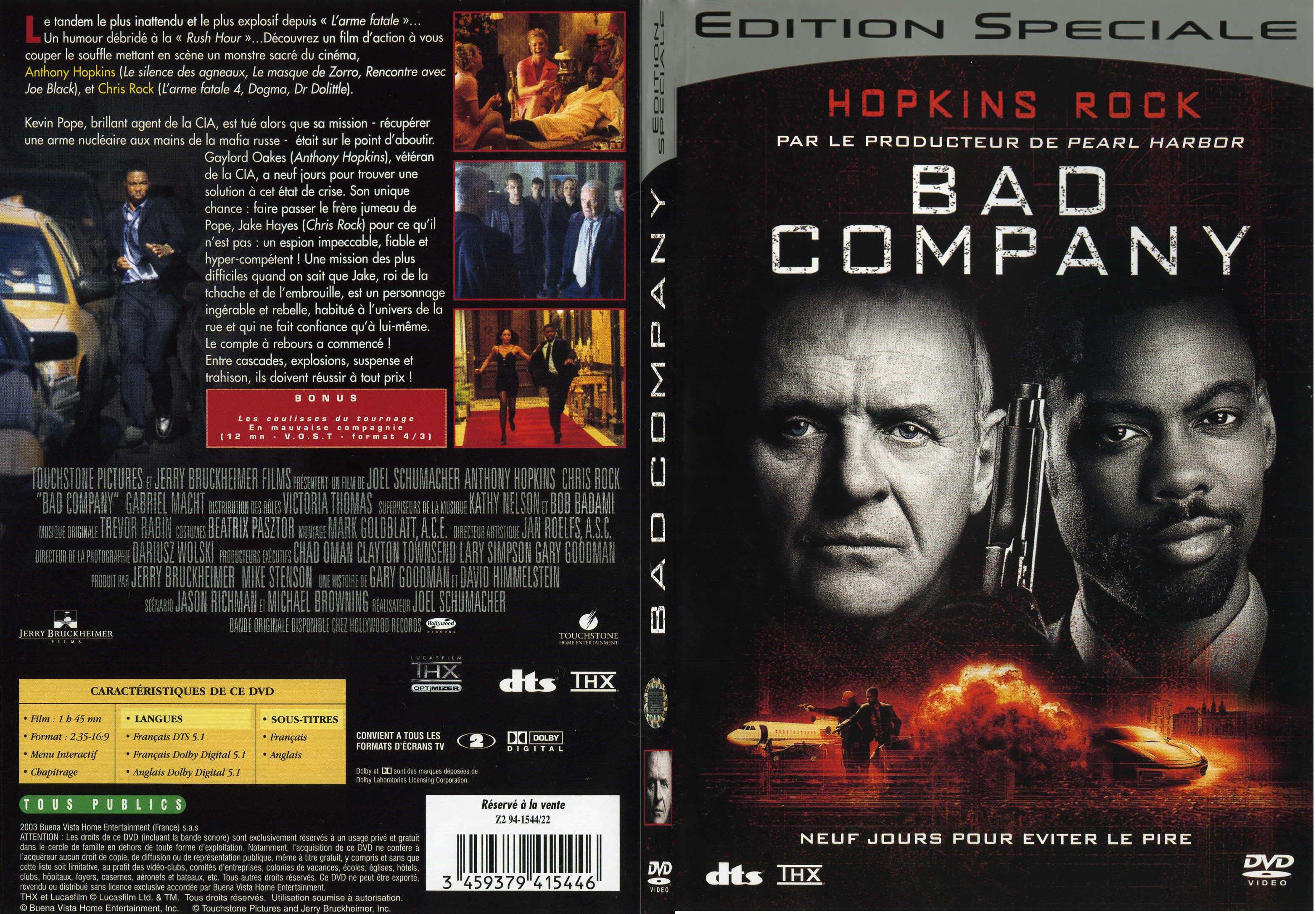 Jaquette DVD Bad Company - SLIM