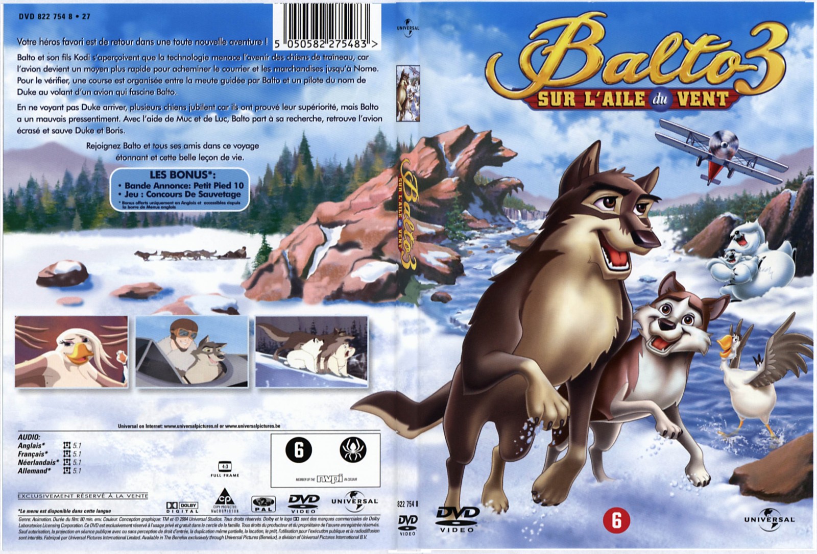 Jaquette DVD Balto 3 - SLIM