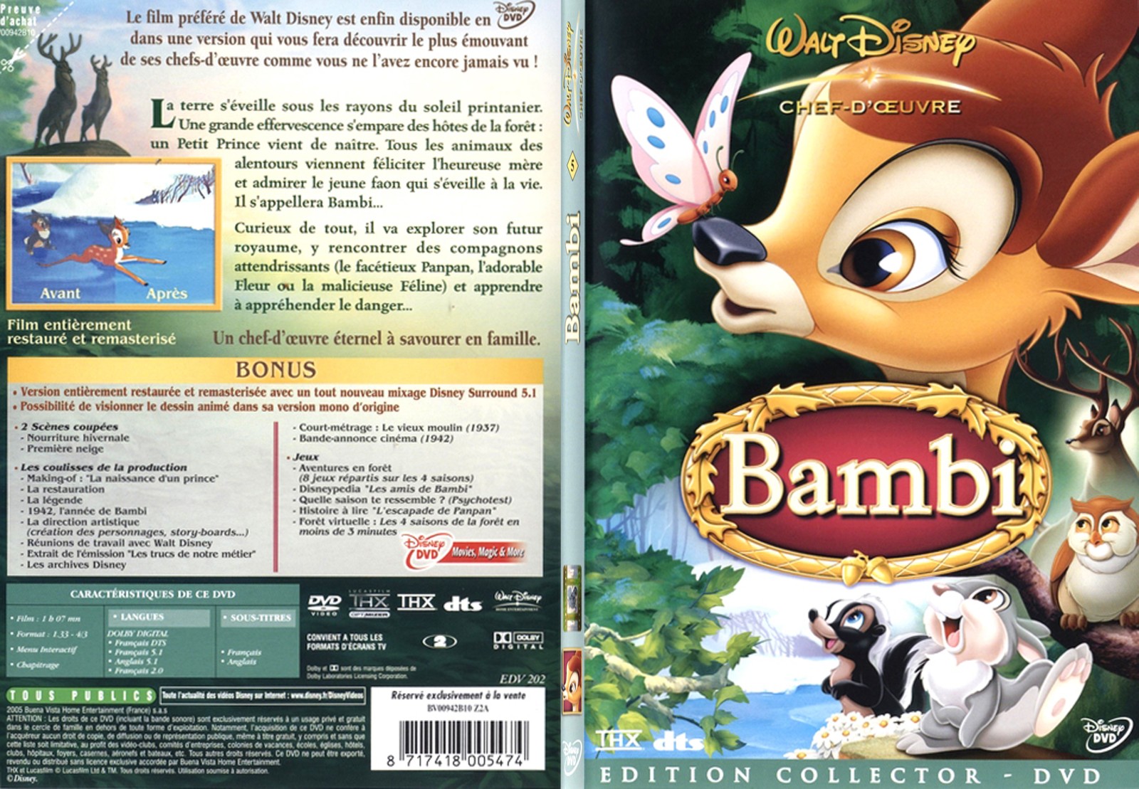 Jaquette DVD Bambi - SLIM v3