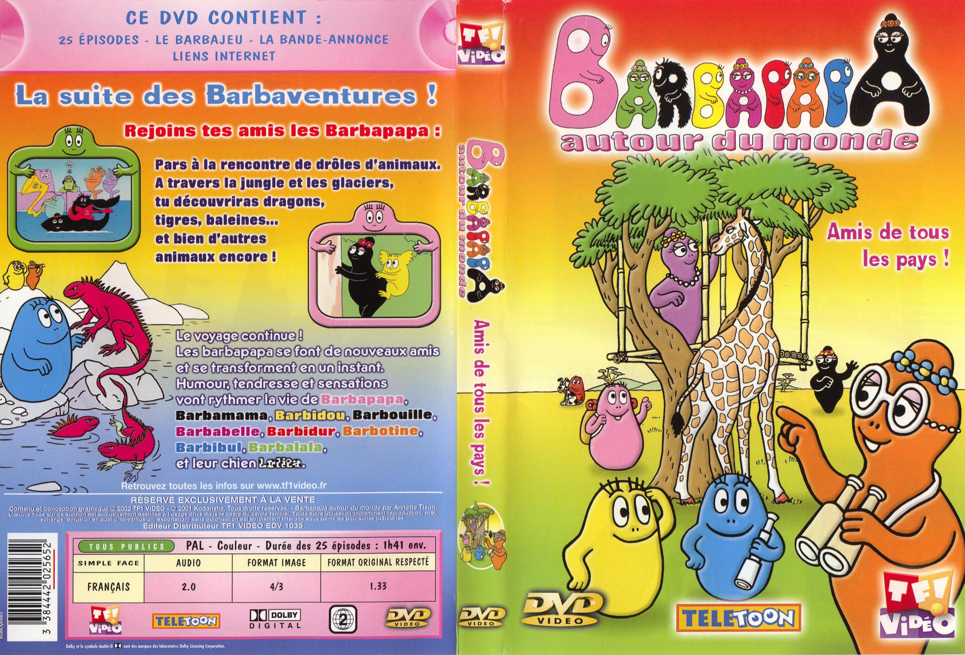 Jaquette DVD Barbapapa - Autour du monde - amis de tous les pays