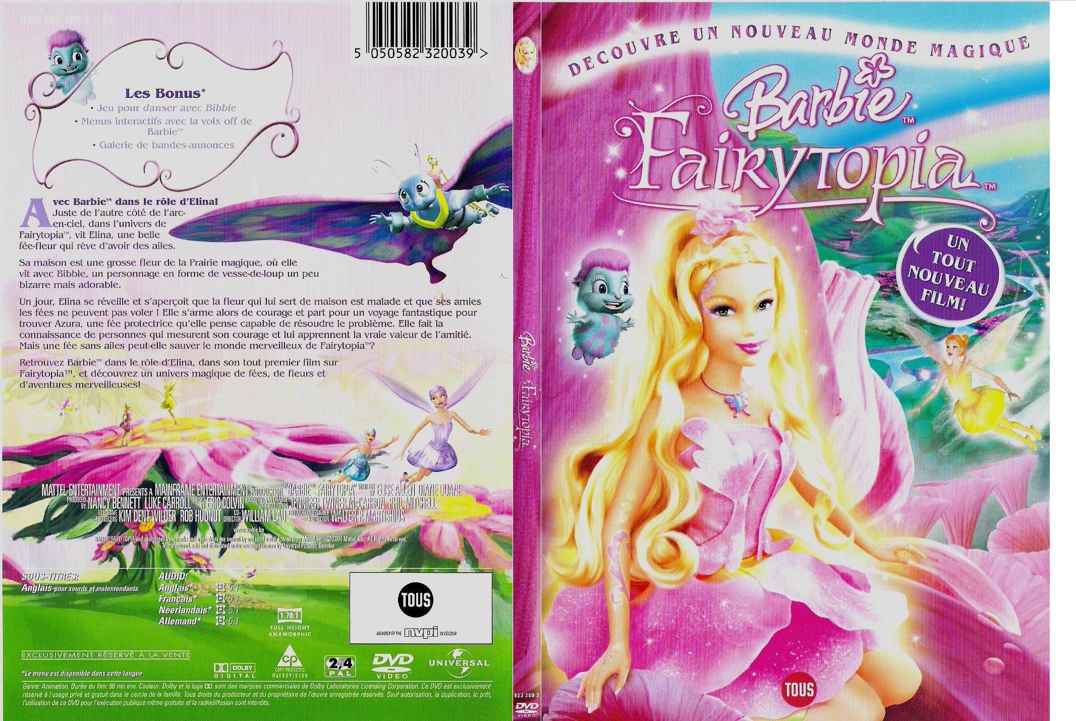 Jaquette DVD Barbie fairytopia - SLIM