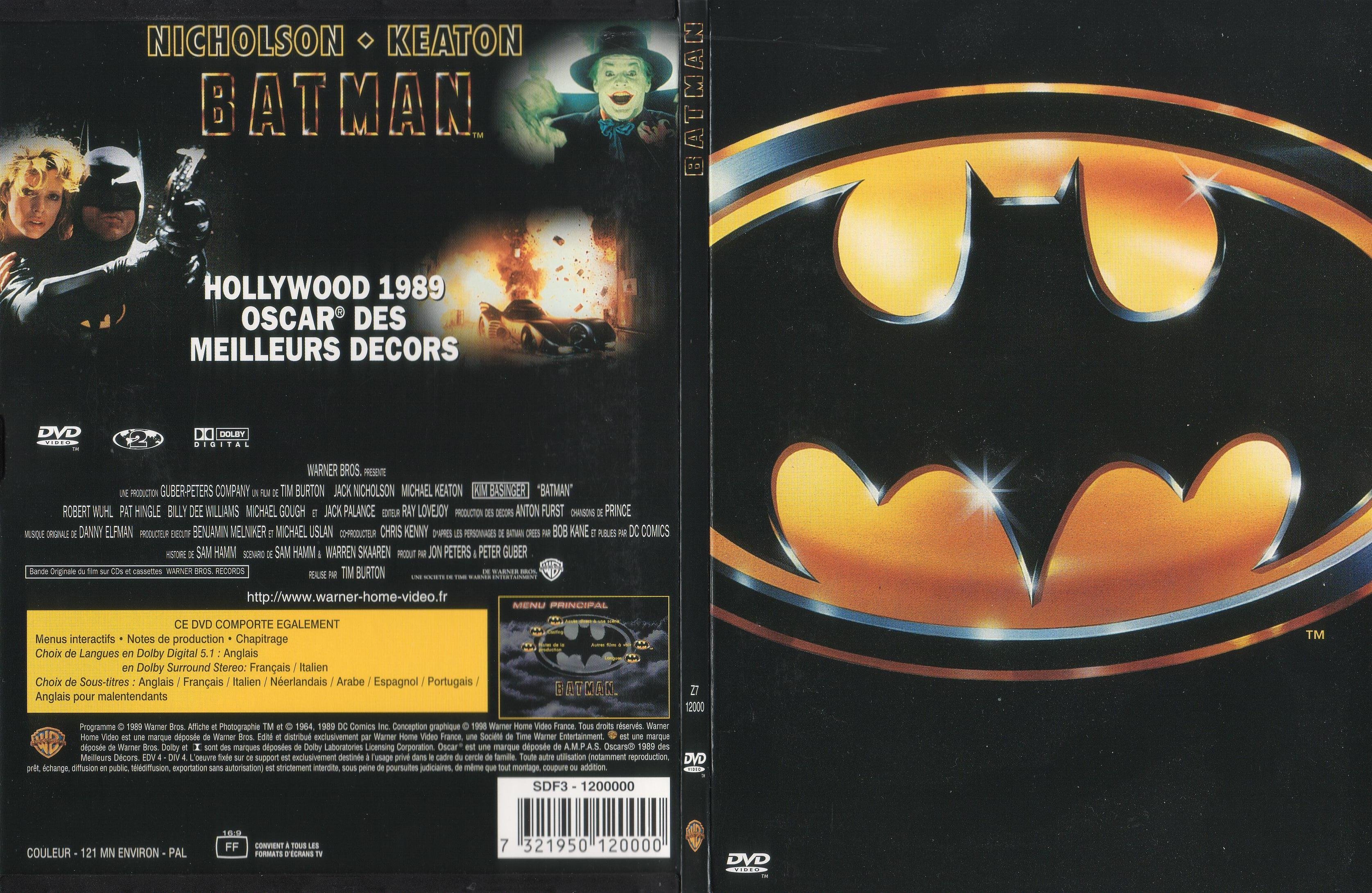 Jaquette DVD Batman - SLIM