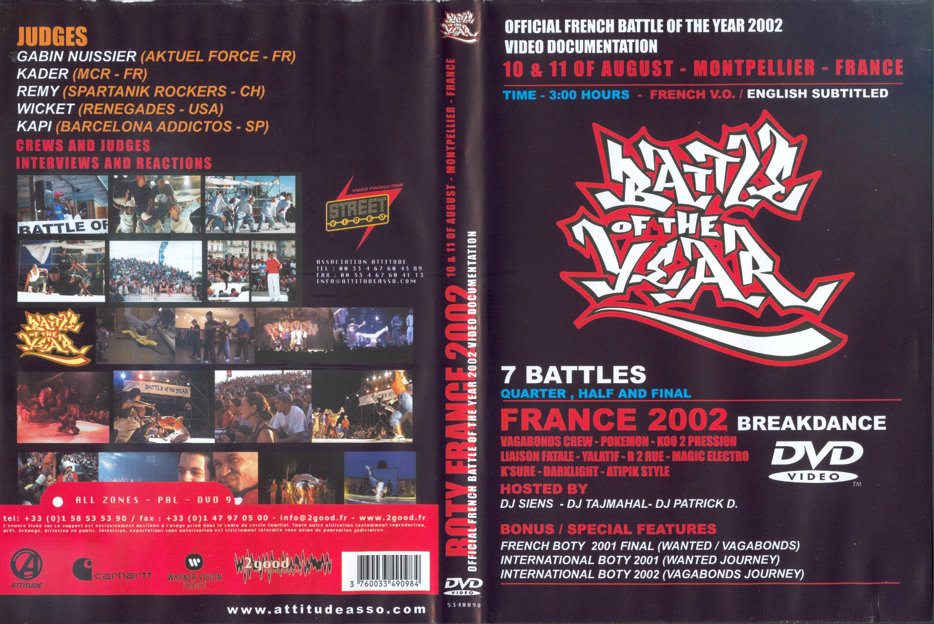 Jaquette DVD Battle of the year 2002