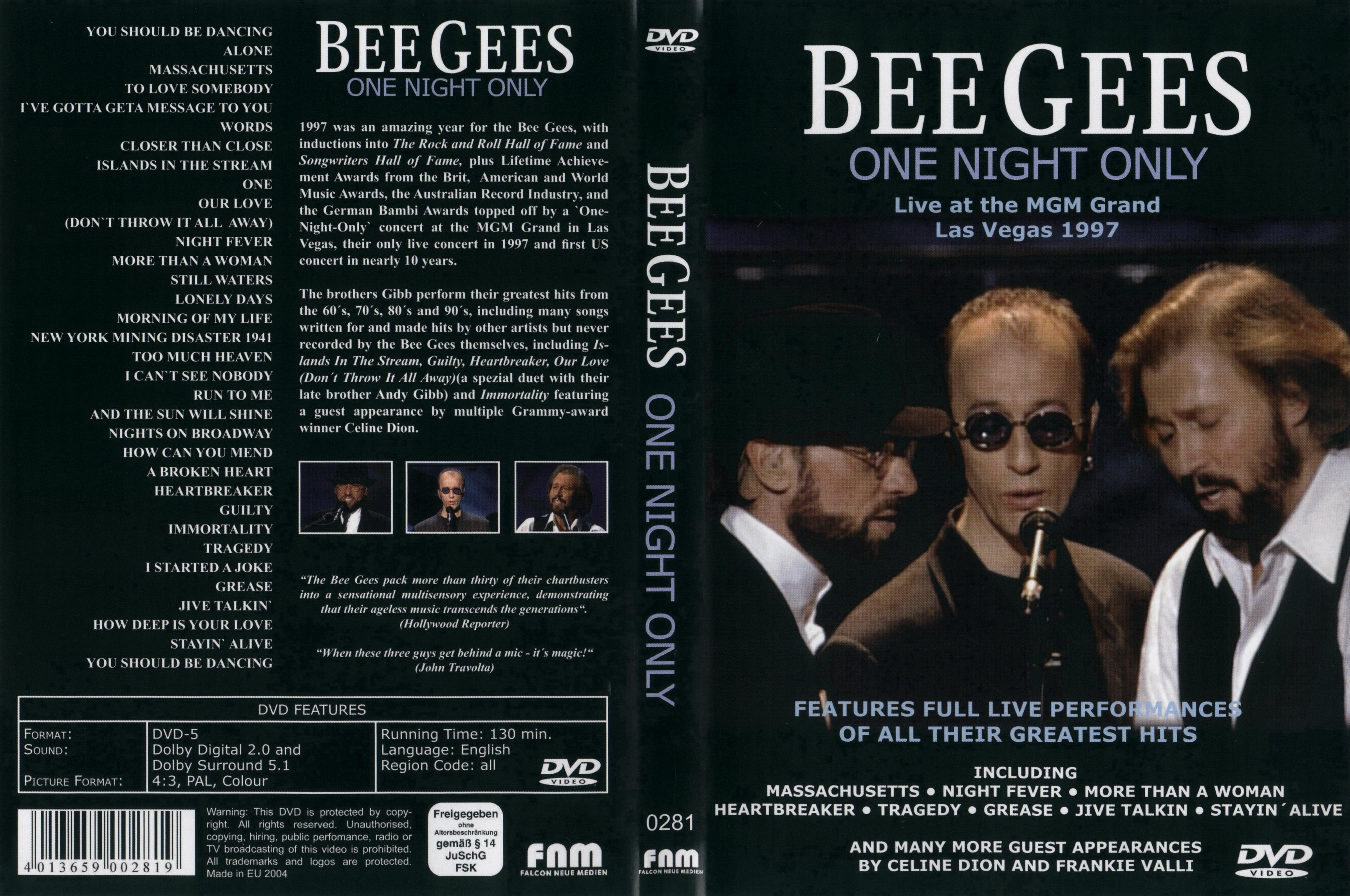 Jaquette DVD Bee Gees one night only