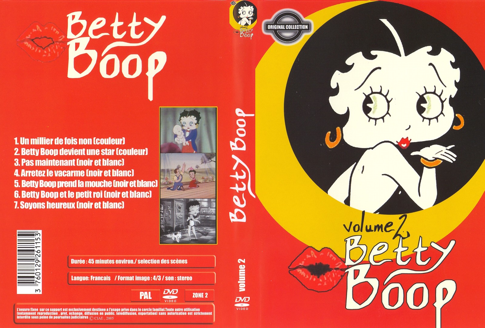 Jaquette DVD Betty Boop vol 2