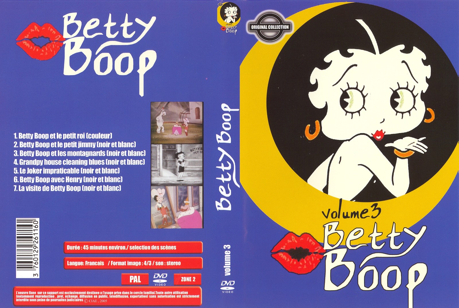Jaquette DVD Betty Boop vol 3