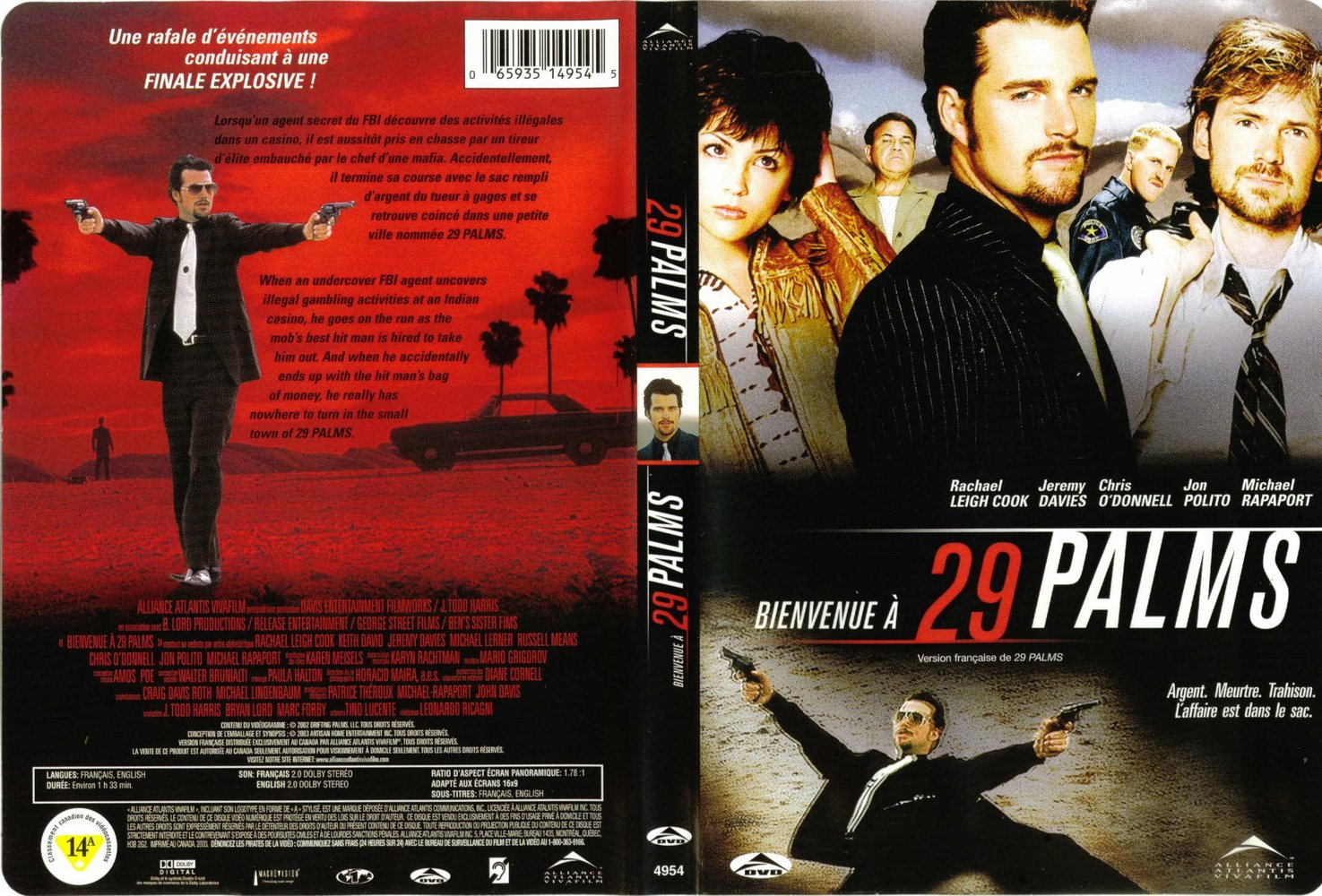 Jaquette DVD Bienvenue  29 palms