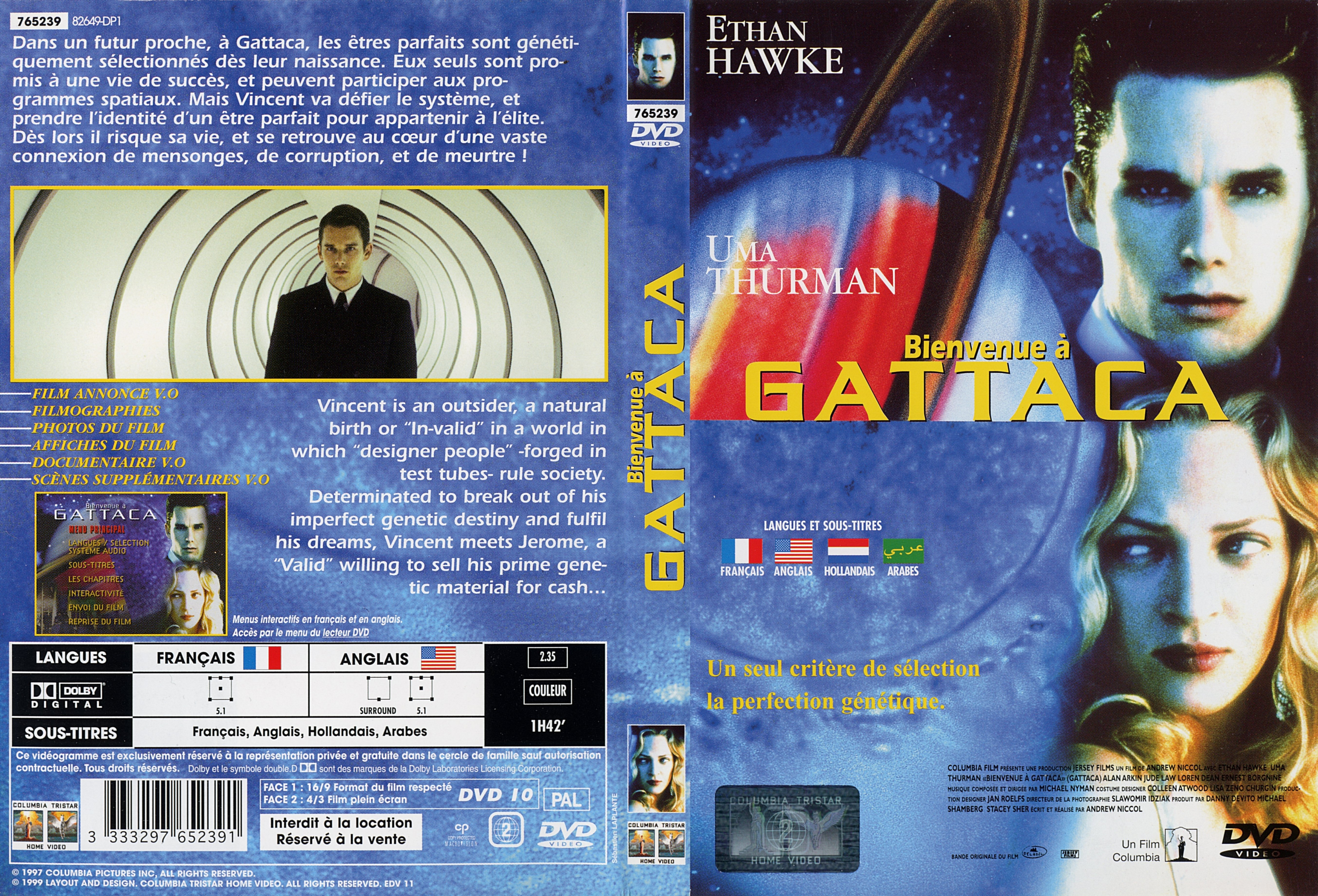 Jaquette DVD Bienvenue  Gattaca