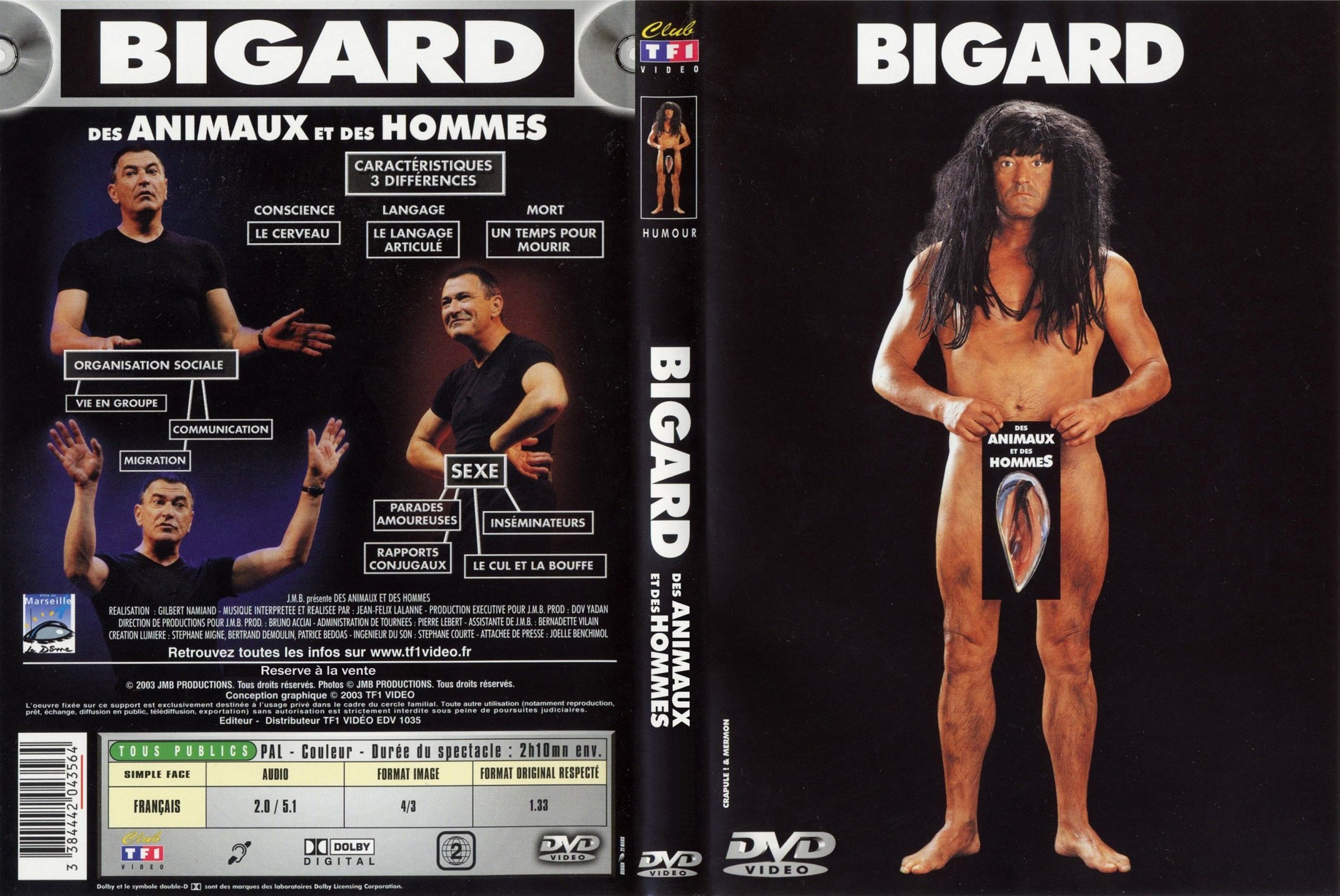 Jaquette DVD Bigard des animaux et des hommes