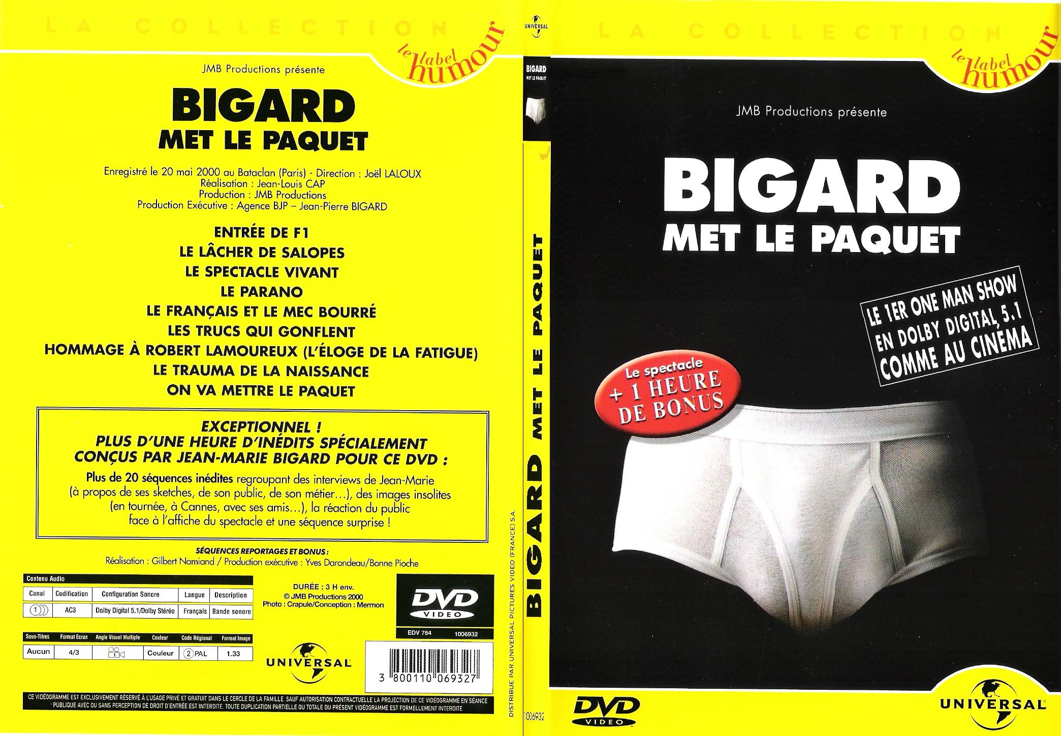 Jaquette DVD Bigard met le paquet - SLIM