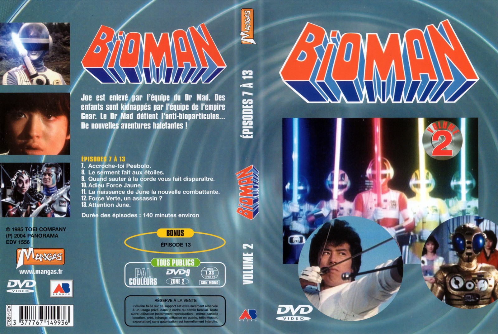 Jaquette DVD Bioman vol 02