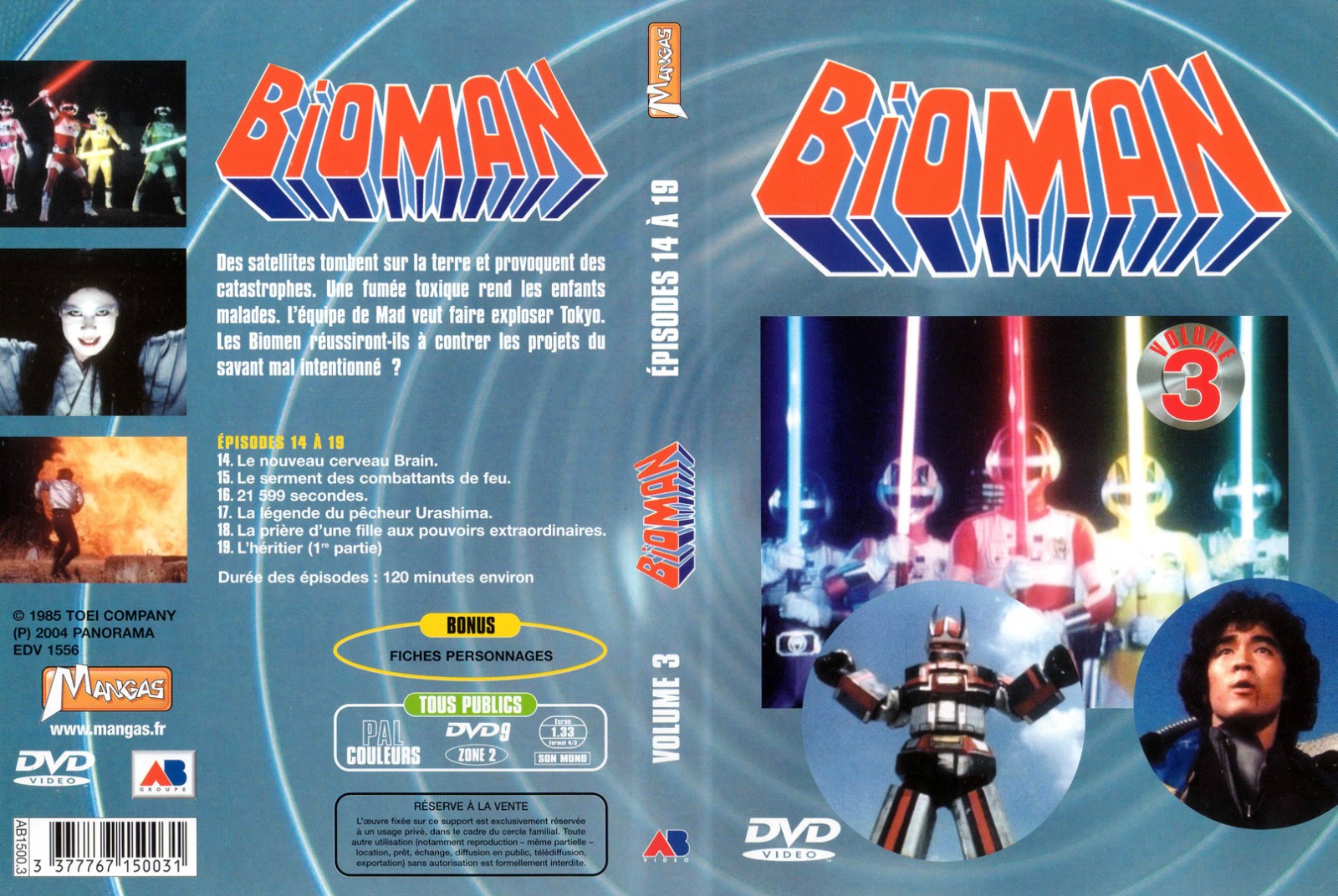 Jaquette DVD Bioman vol 03