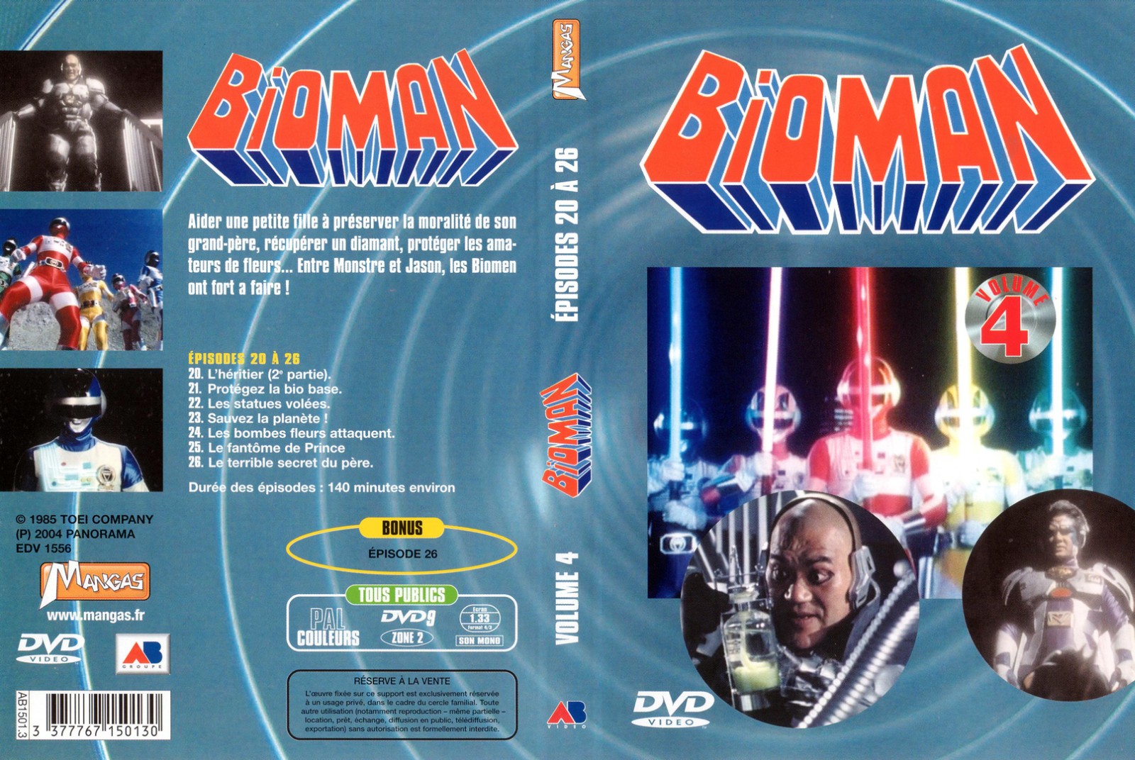 Jaquette DVD Bioman vol 04