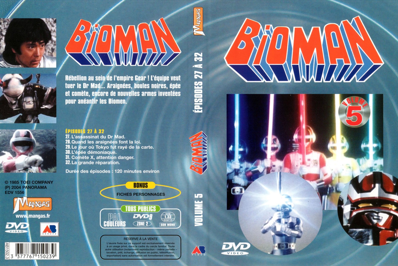 Jaquette DVD Bioman vol 05
