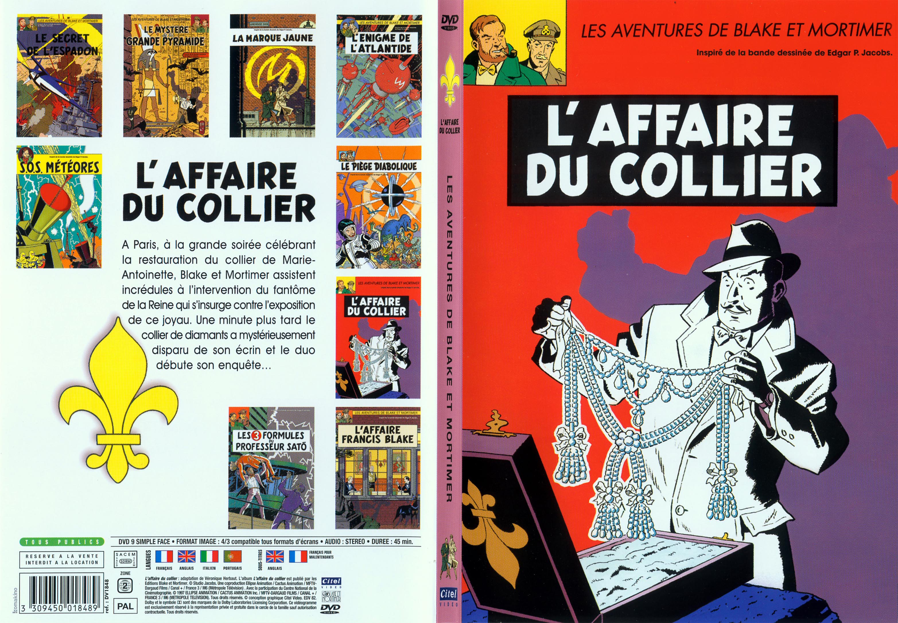 Jaquette DVD Blake et Mortimer L