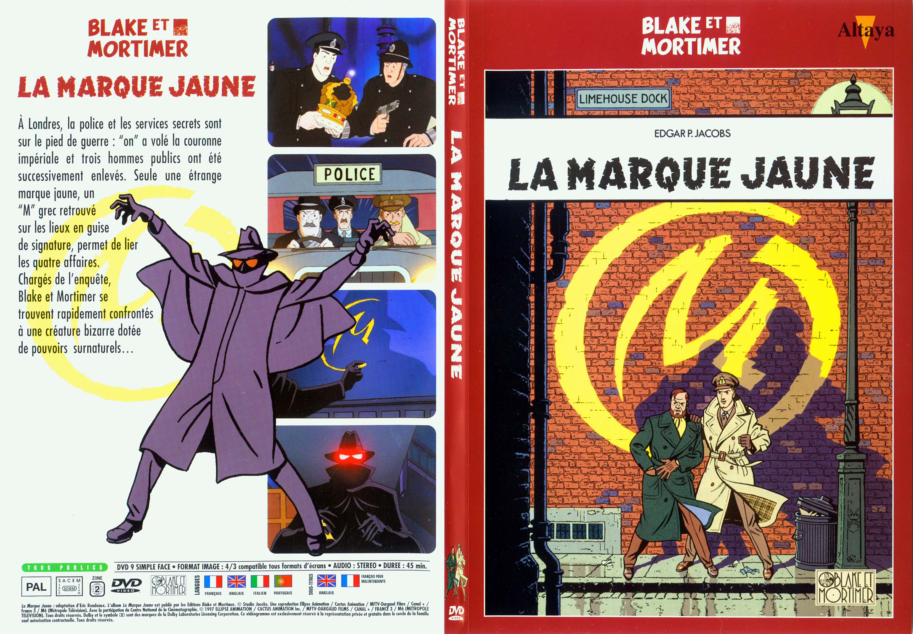 Jaquette DVD Blake et Mortimer la marque jaune - SLIM