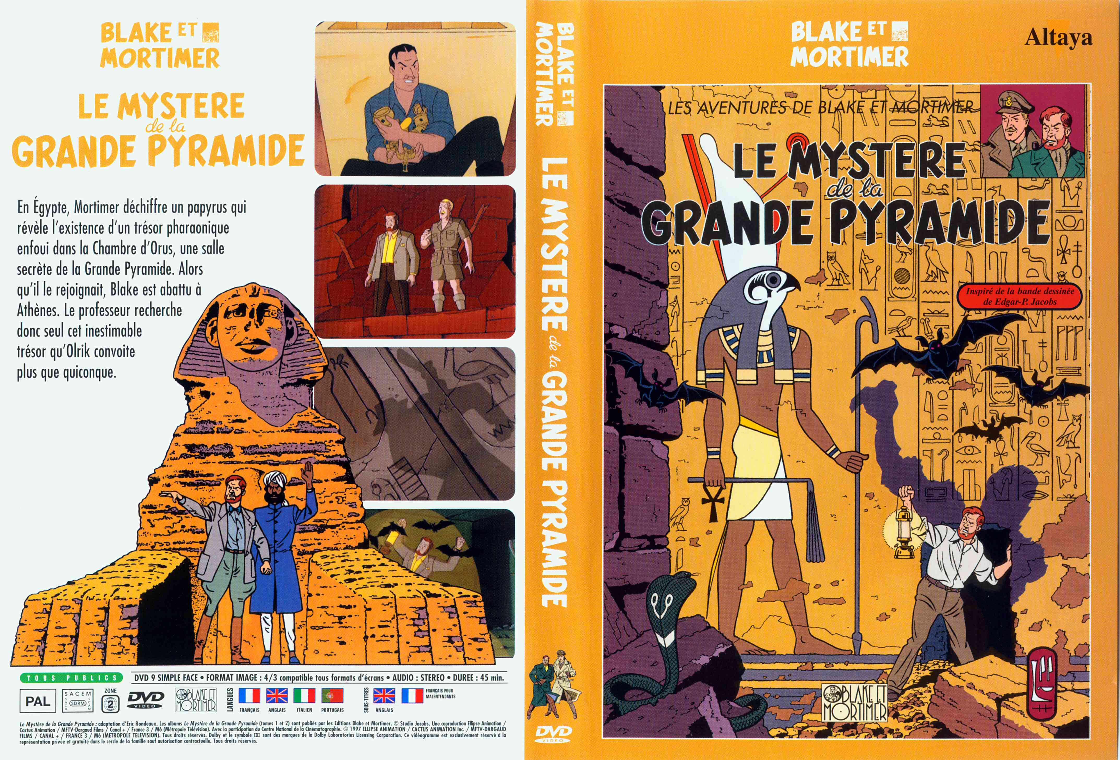 Jaquette DVD Blake et Mortimer le mystre de la grande pyramide