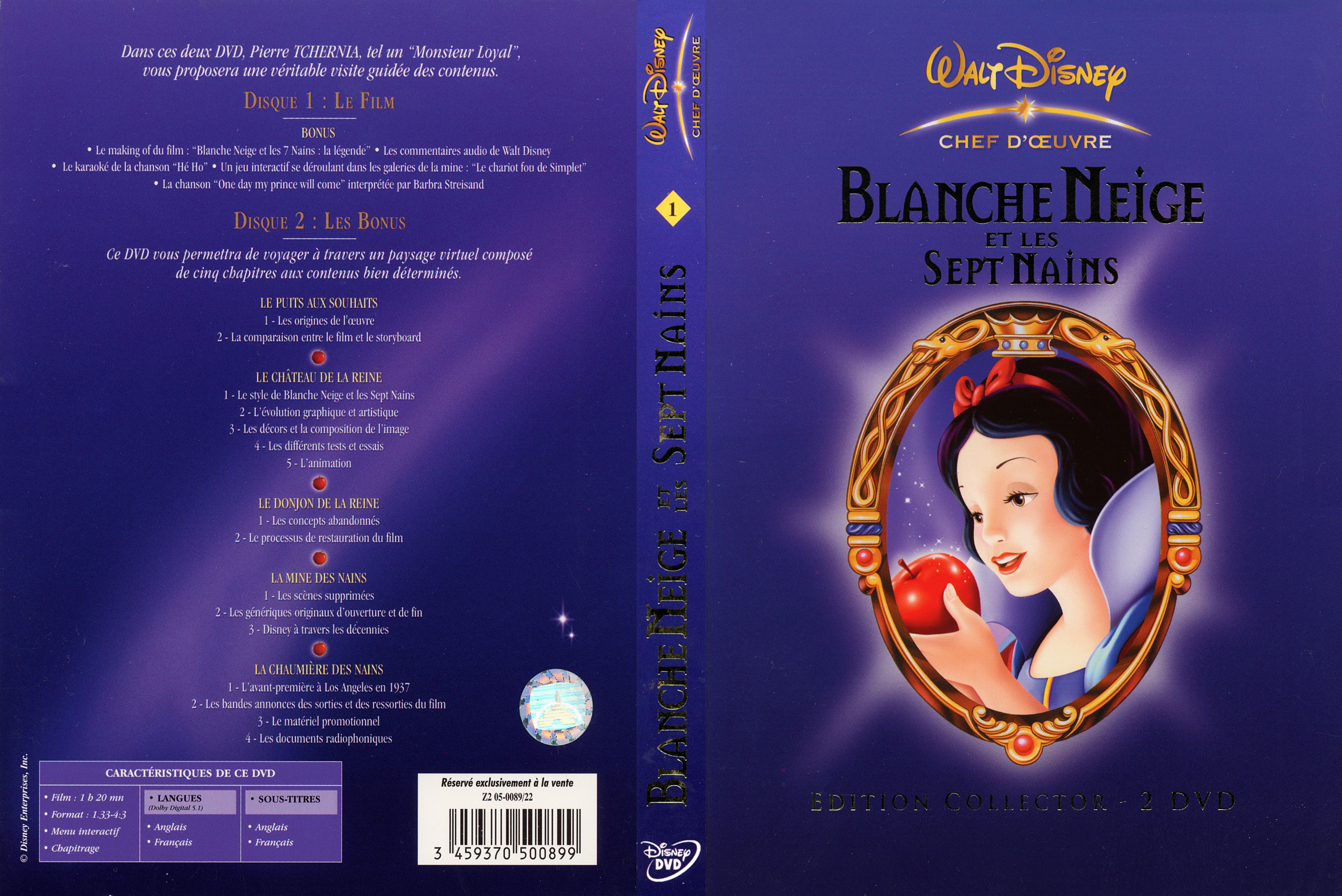 Jaquette DVD Blanche Neige et les sept nains