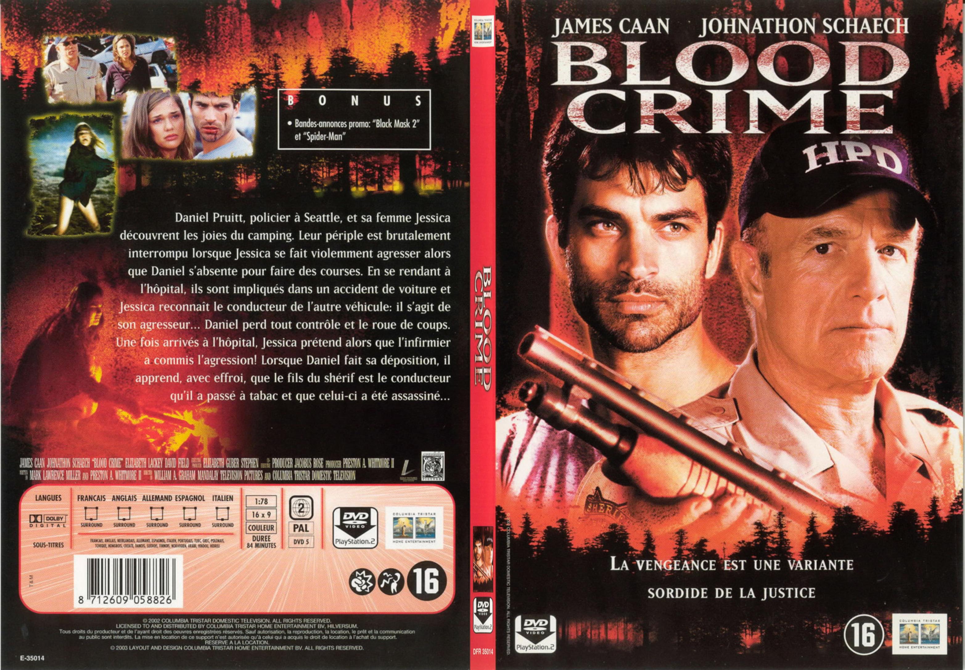 Jaquette DVD Blood crime - SLIM