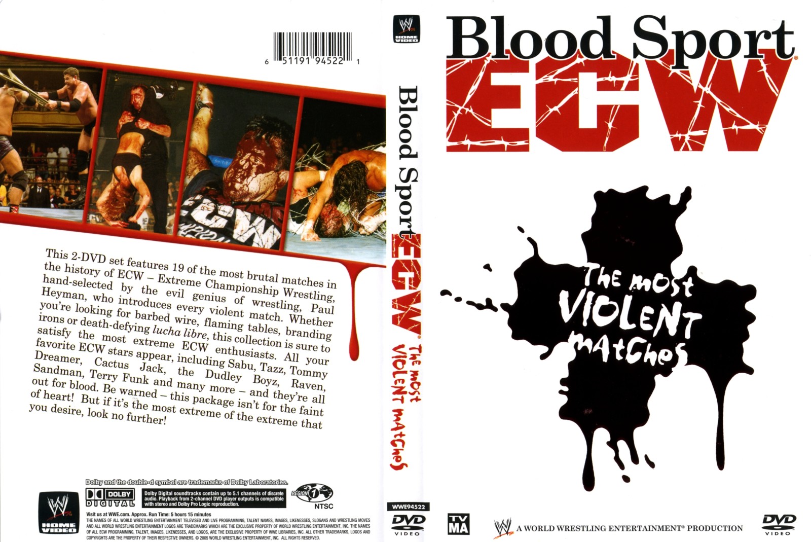 Jaquette DVD Bloodsport ECW Zone 1