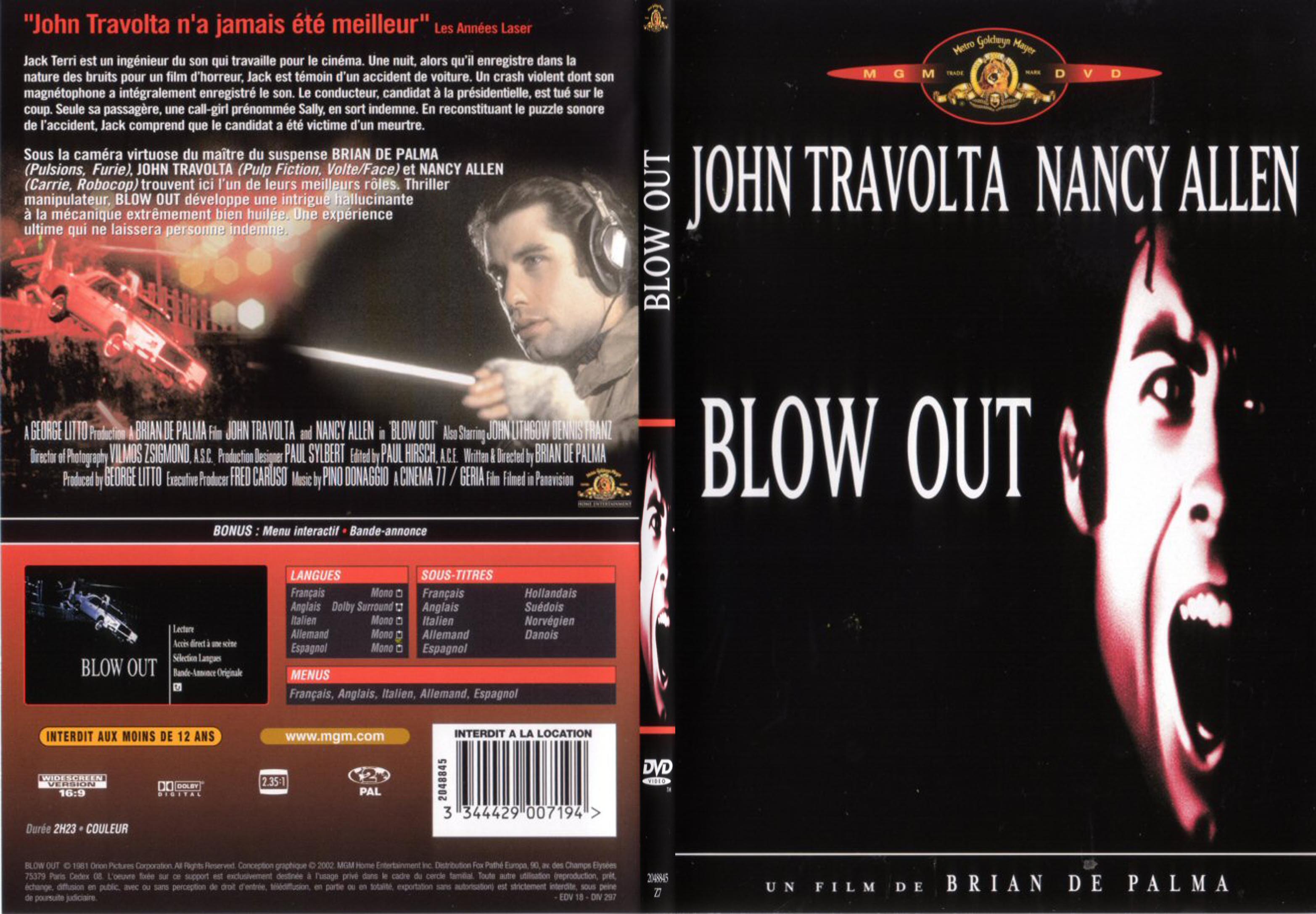 Jaquette DVD Blow Out  - SLIM