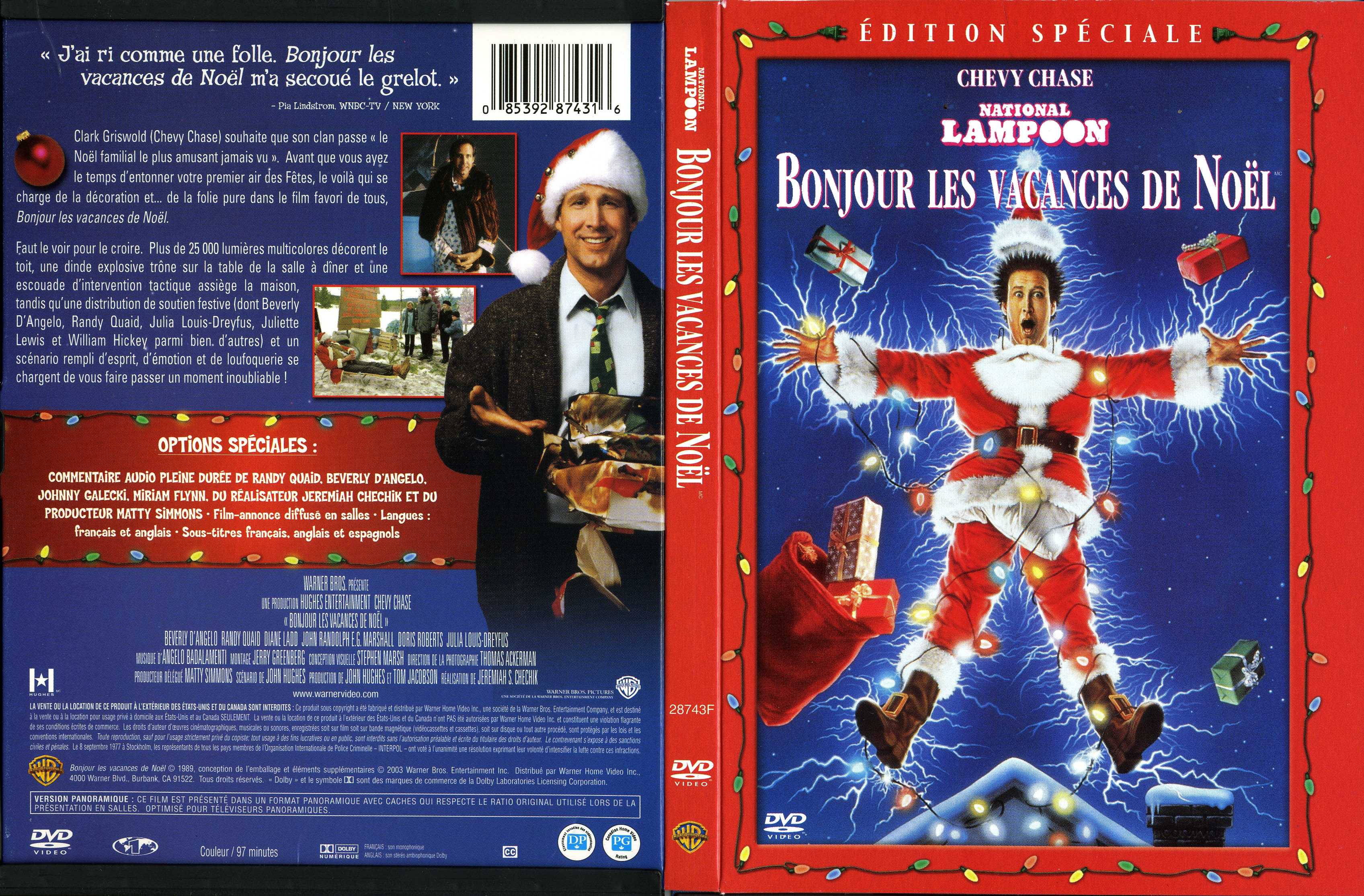 Jaquette DVD Bonjour les vacances de noel