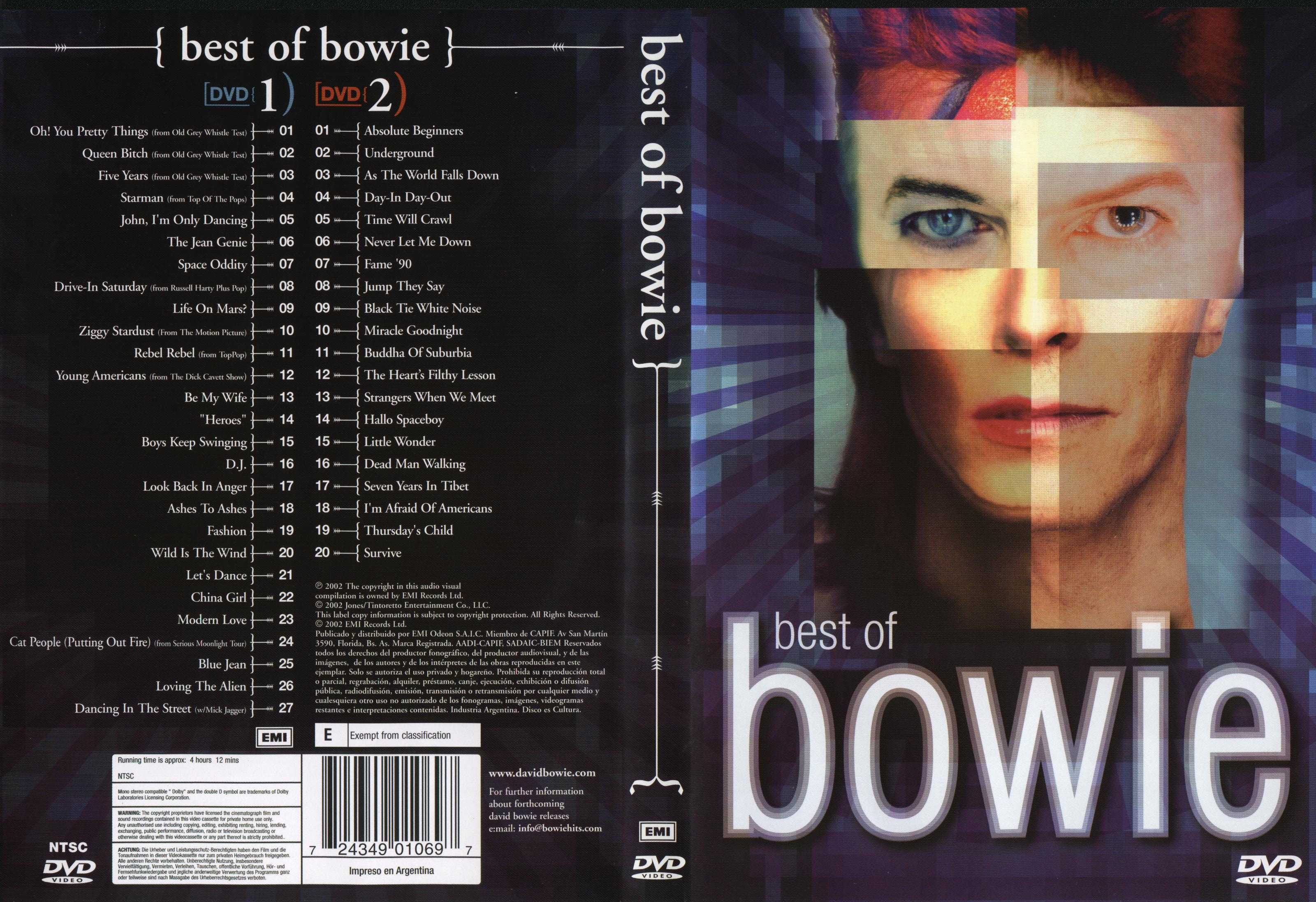 Jaquette DVD Bowie best of